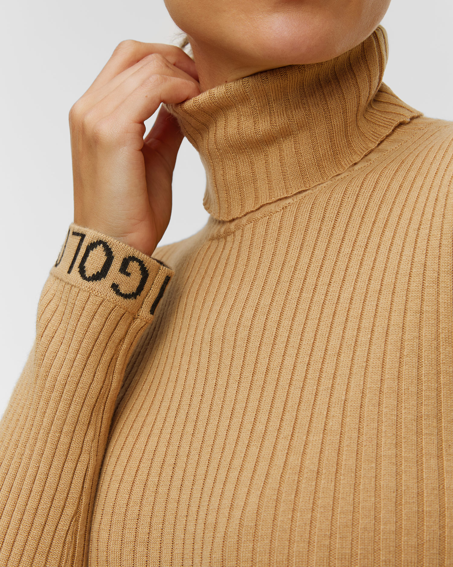 Pull en mérinos caramel pour femmes Goldbergh Mira