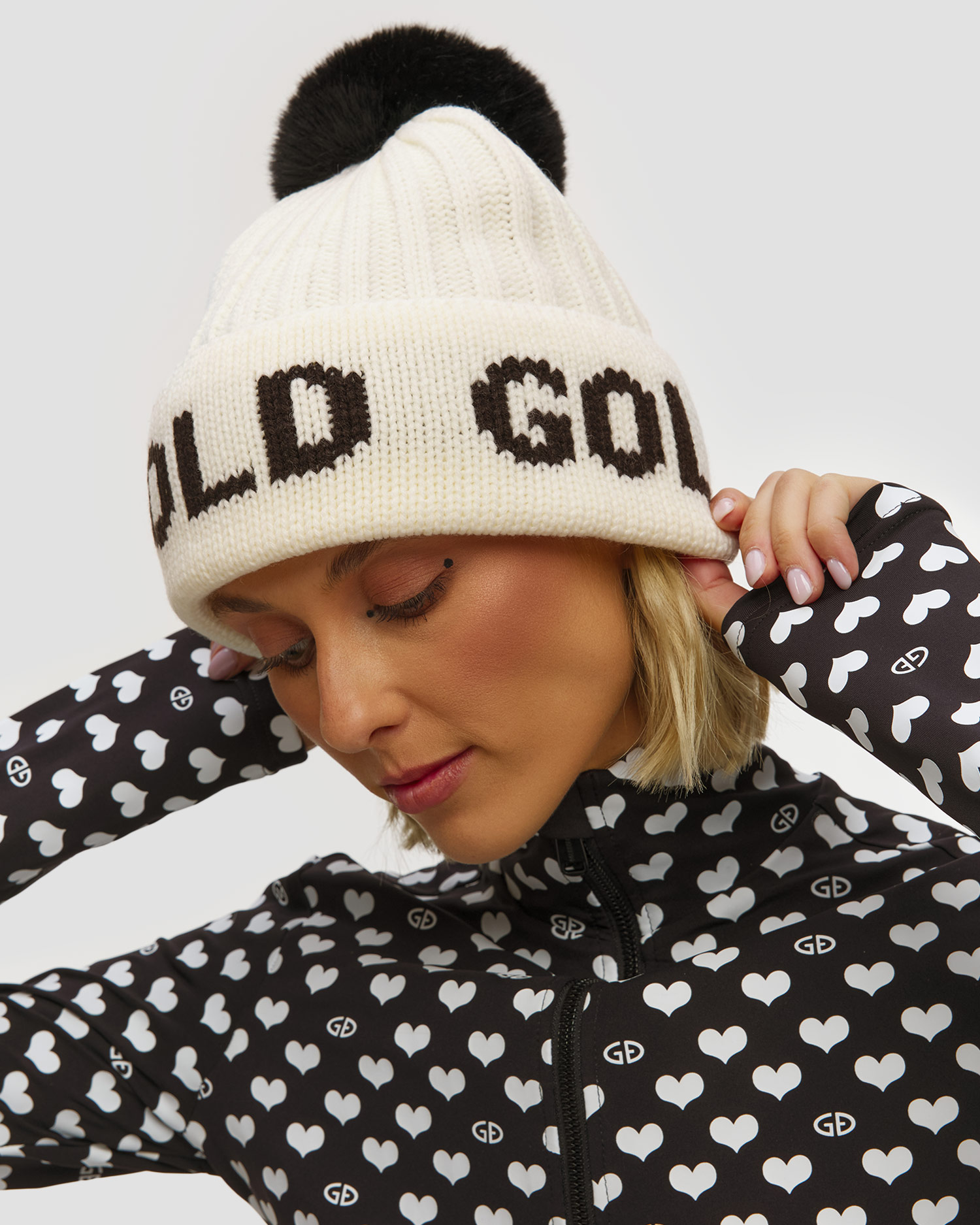 Bonnet en laine blanc pour femmes Goldbergh Hodd