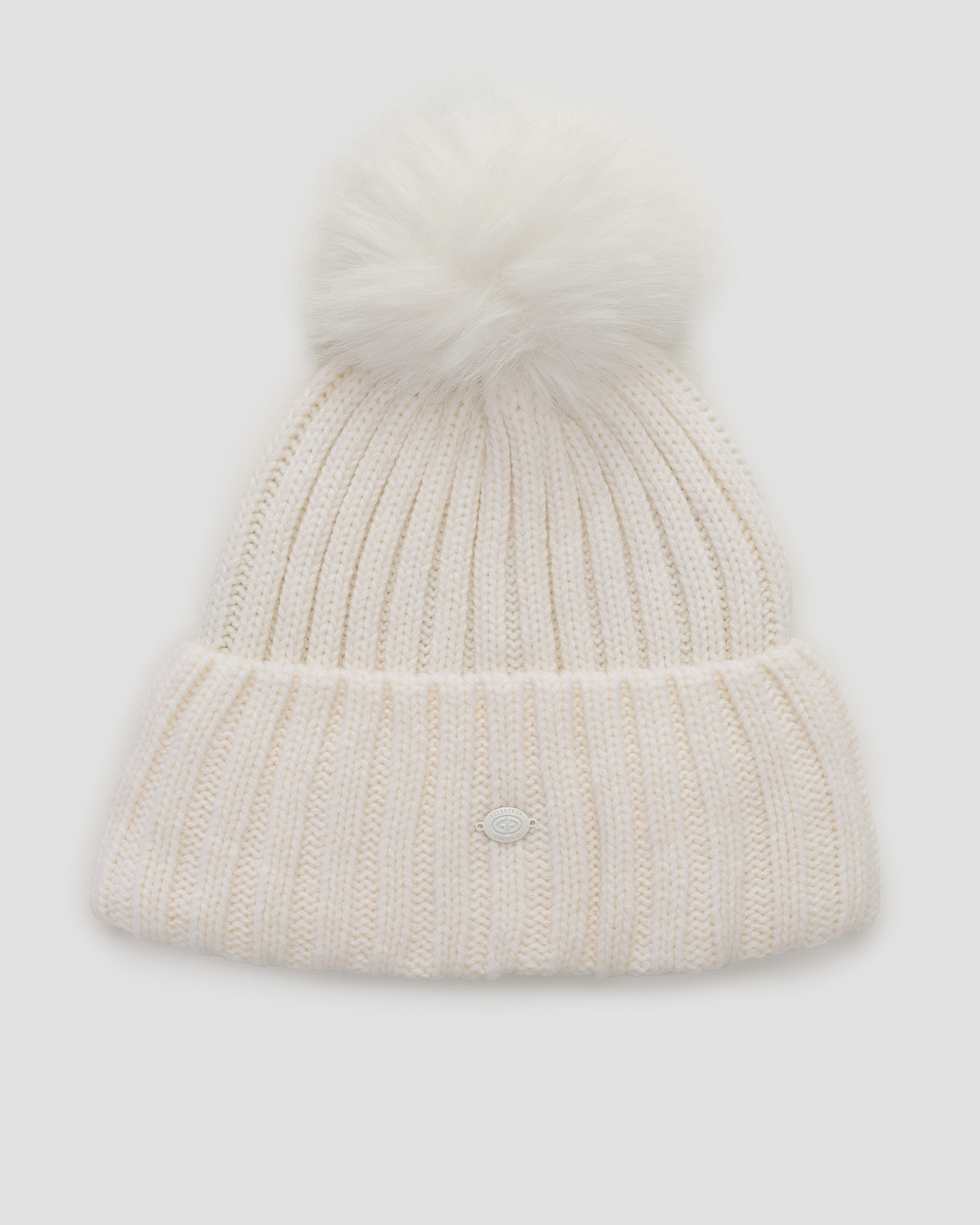 Berretto in lana da donna Goldbergh Una crema, Colore/Disegno: Beżowy,Biały