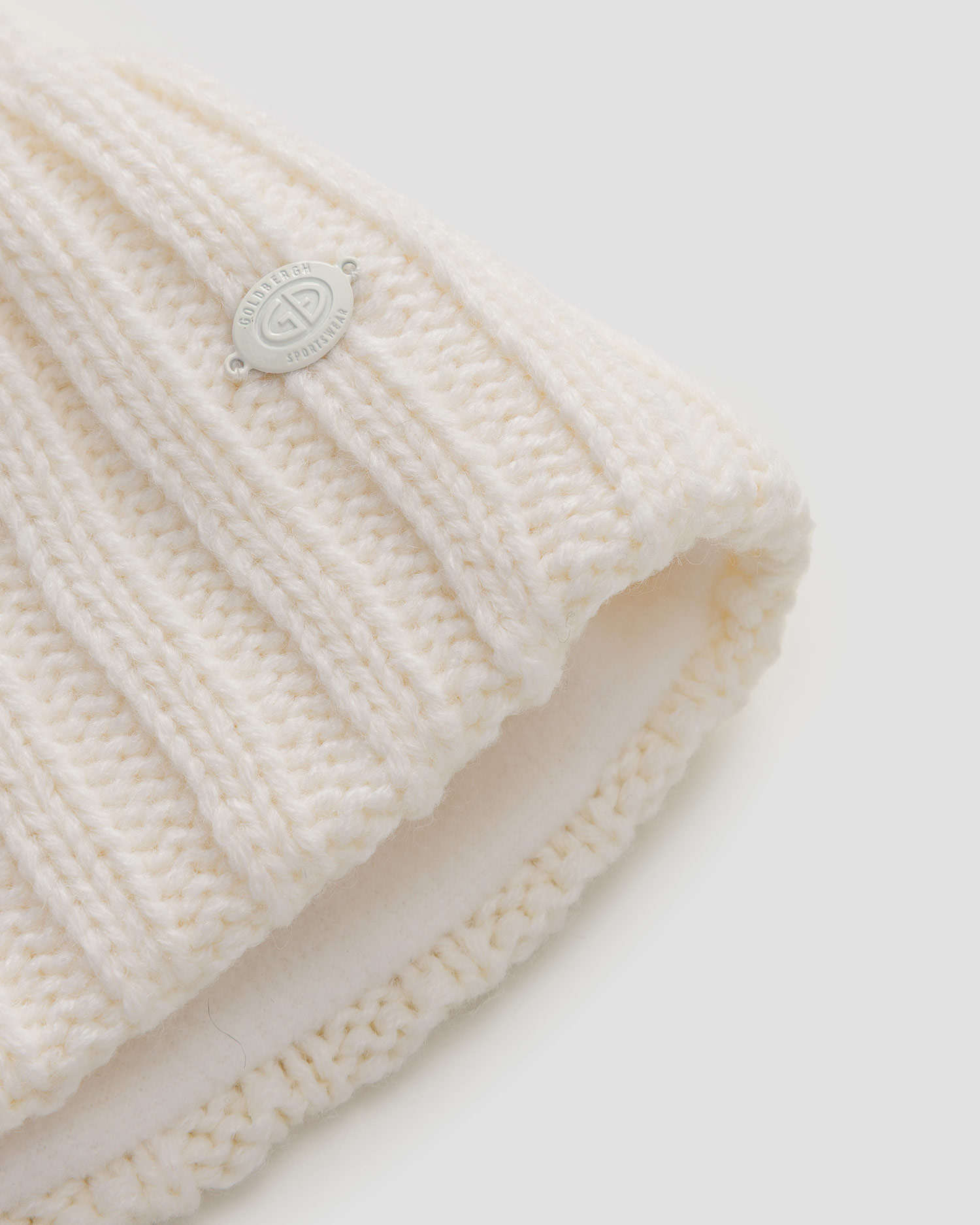 Berretto in lana da donna Goldbergh Una crema