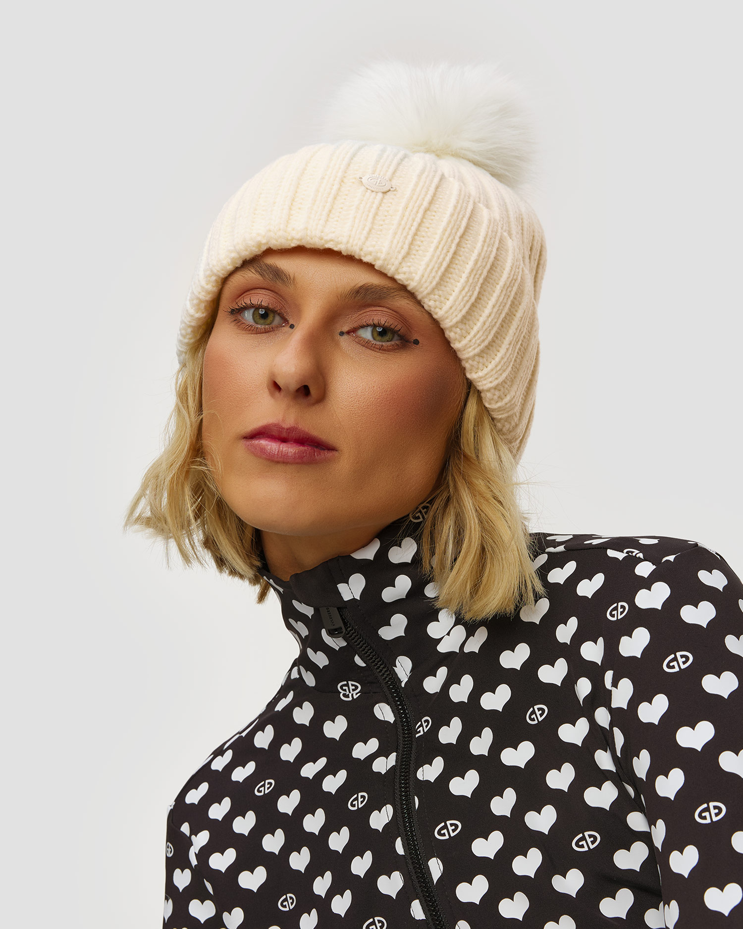 Berretto in lana da donna Goldbergh Una crema