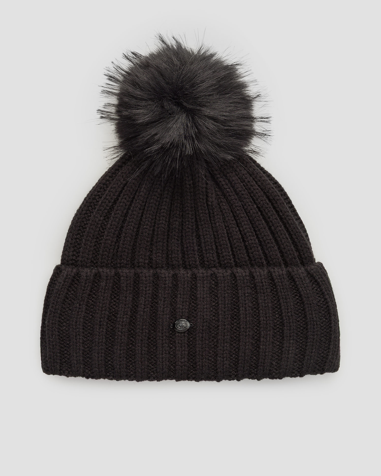 Berretto in lana da donna Goldbergh Una bianco, Colore/Disegno: Czarny