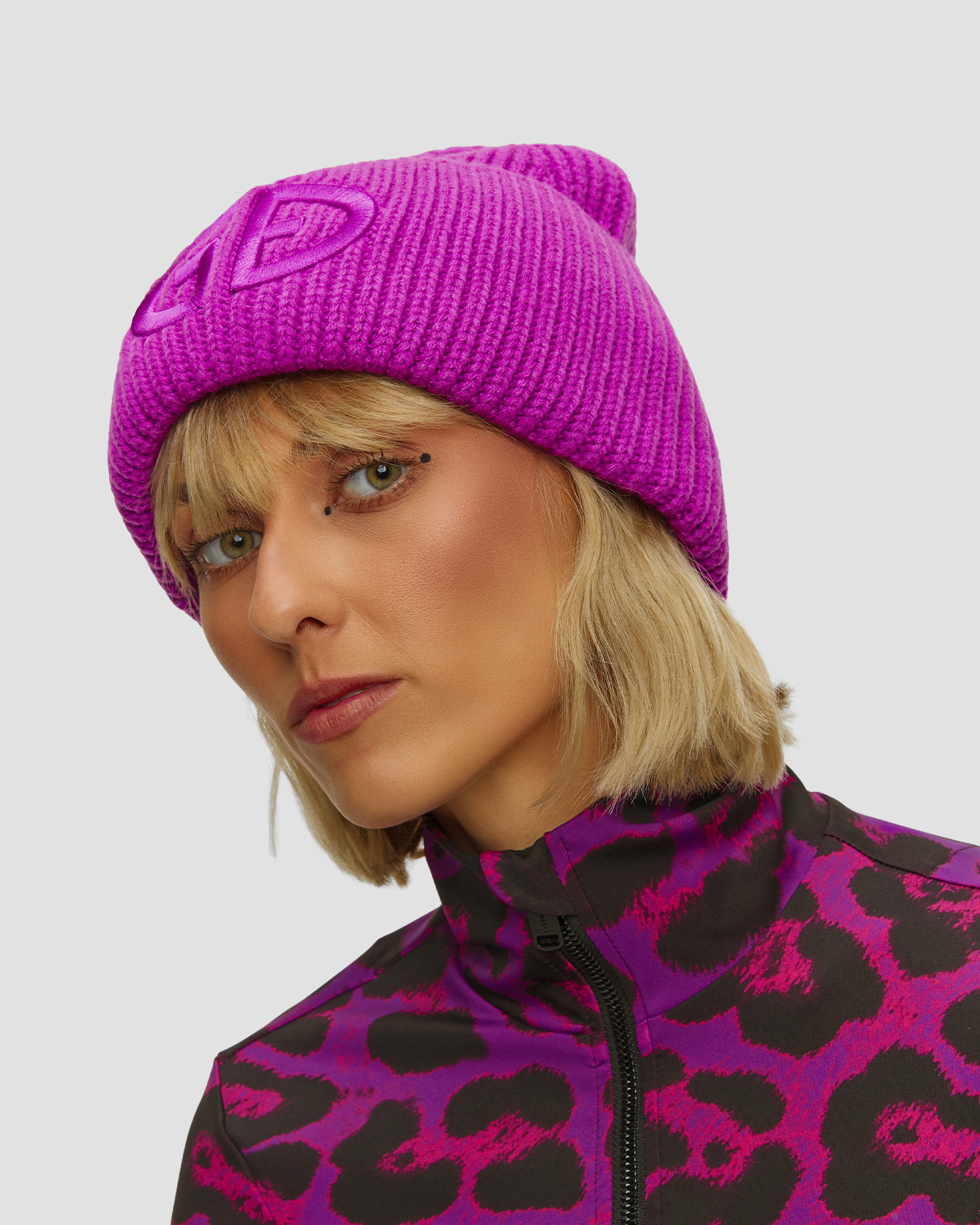 Women's woollen beanie Goldbergh Valerie purple
