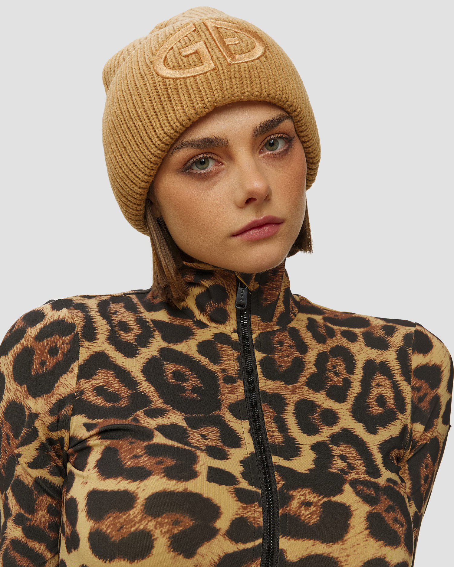 Women's woollen beanie Goldbergh Valerie caramel