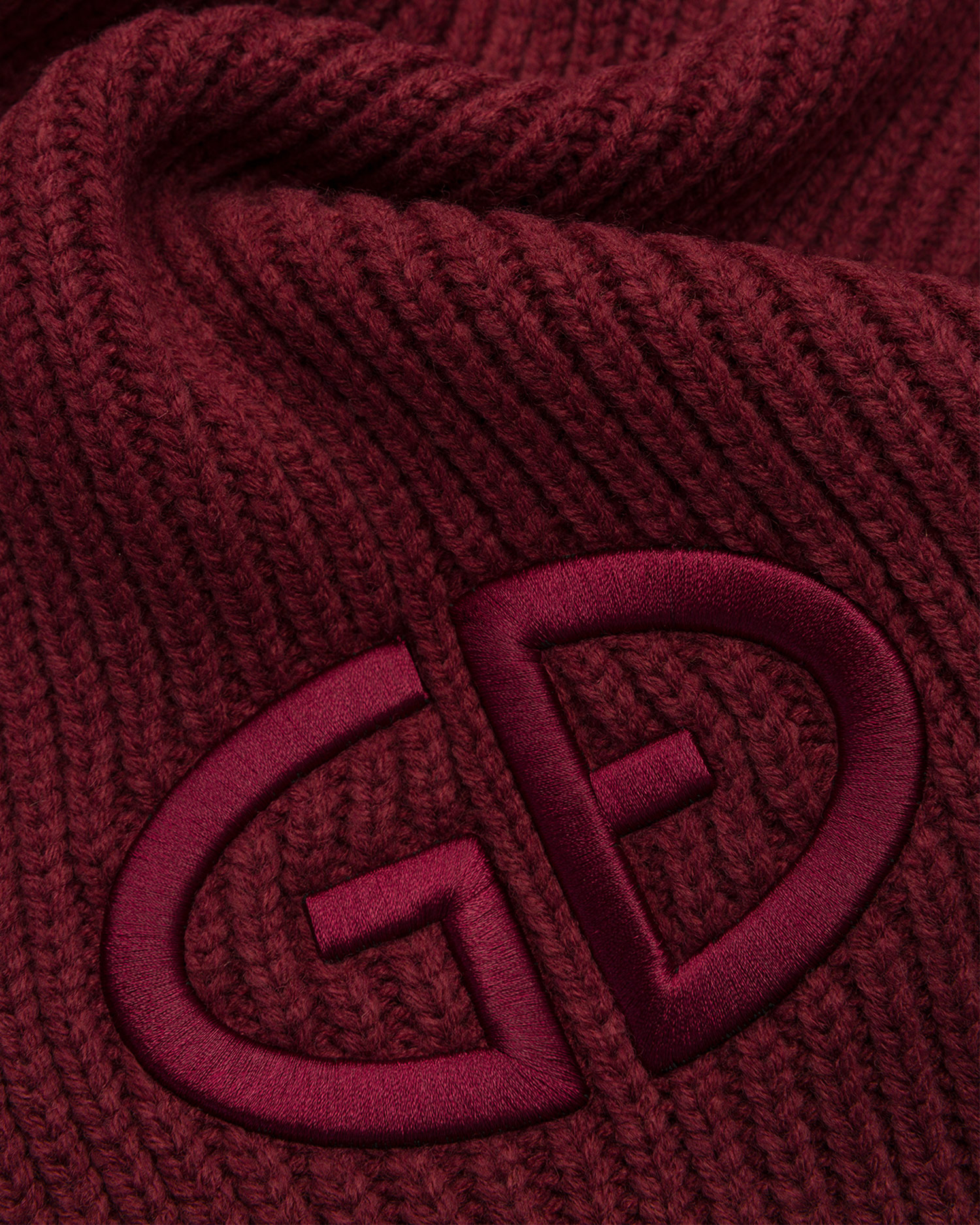 Women's woollen scarf Goldbergh Valentina burgundy