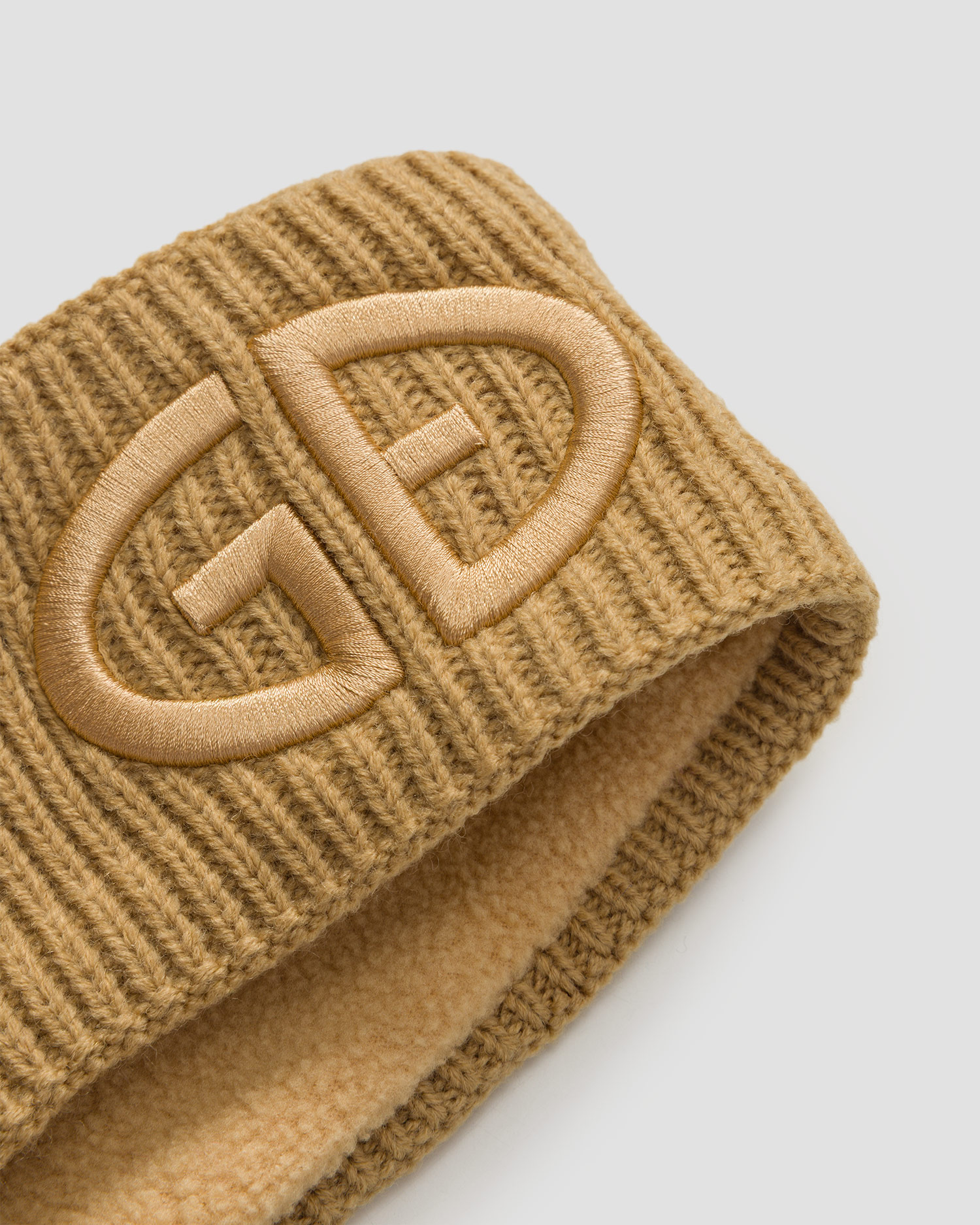 Women's woollen headband Goldbergh Warmth caramel