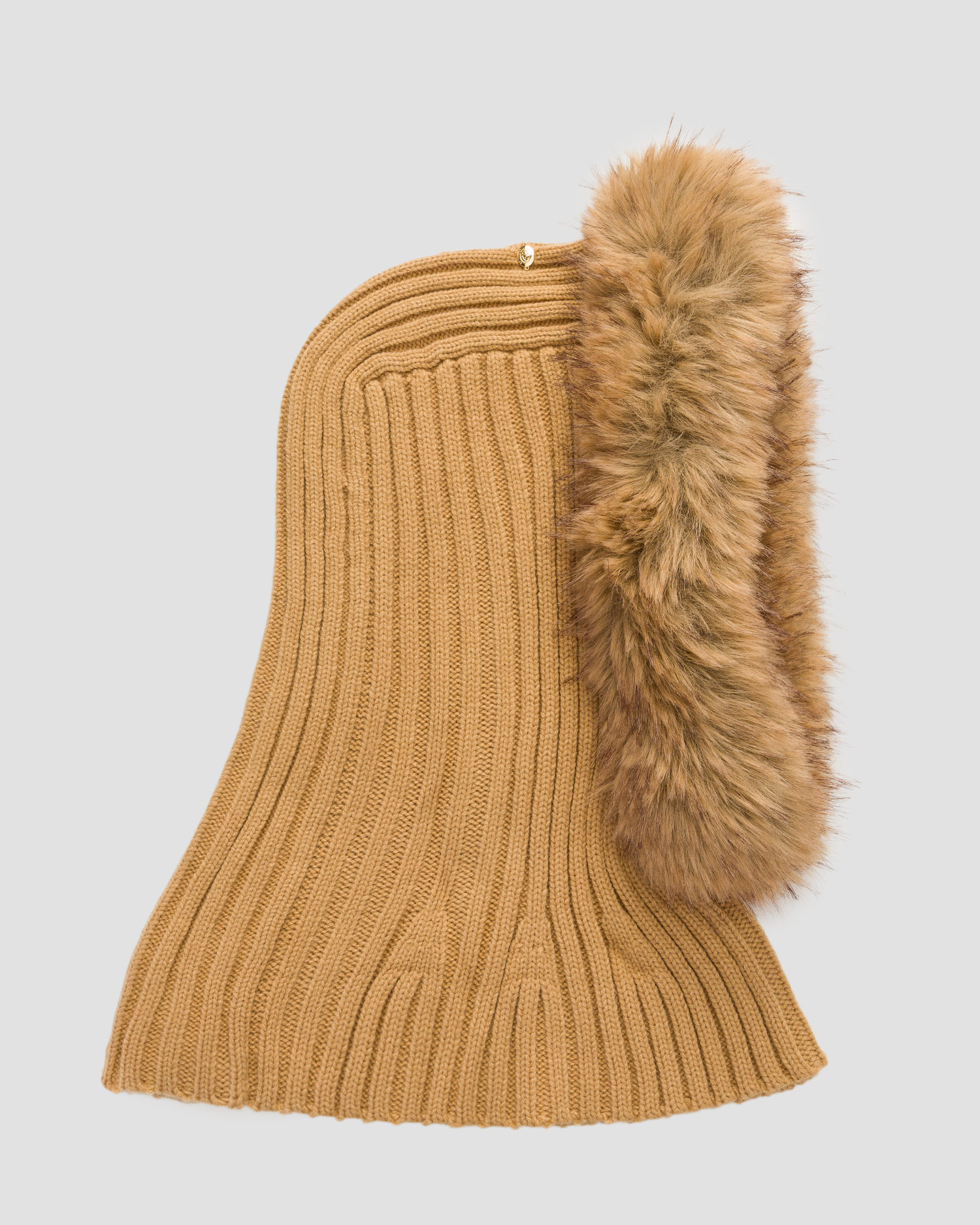 Women's hood Goldbergh Naomi caramel