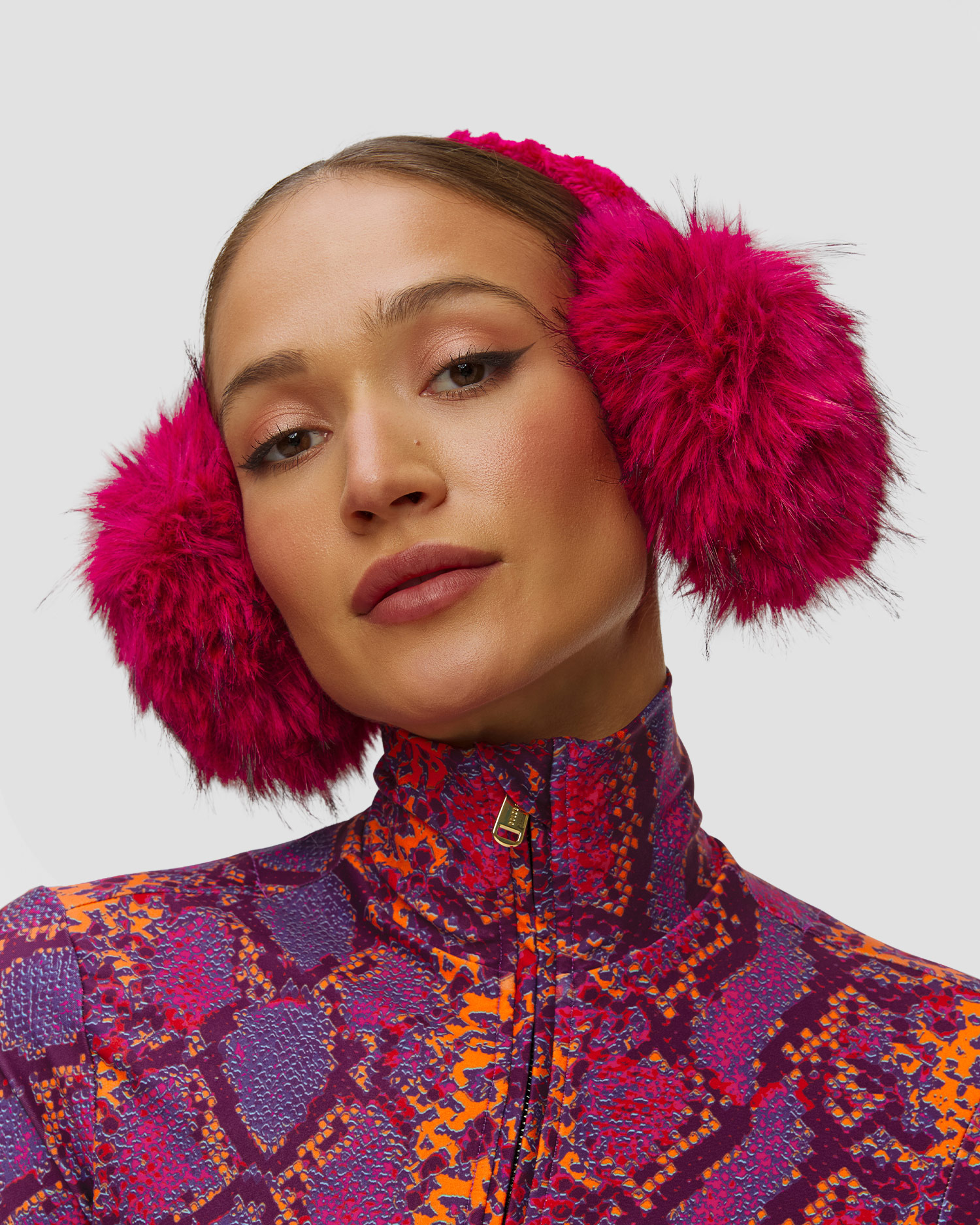Women's earmuffs Goldbergh Fluffy pink