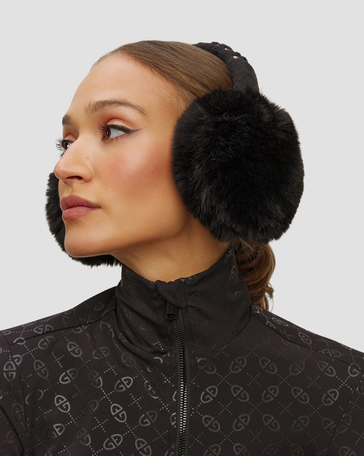 Women's earmuffs Goldbergh Fluffy black