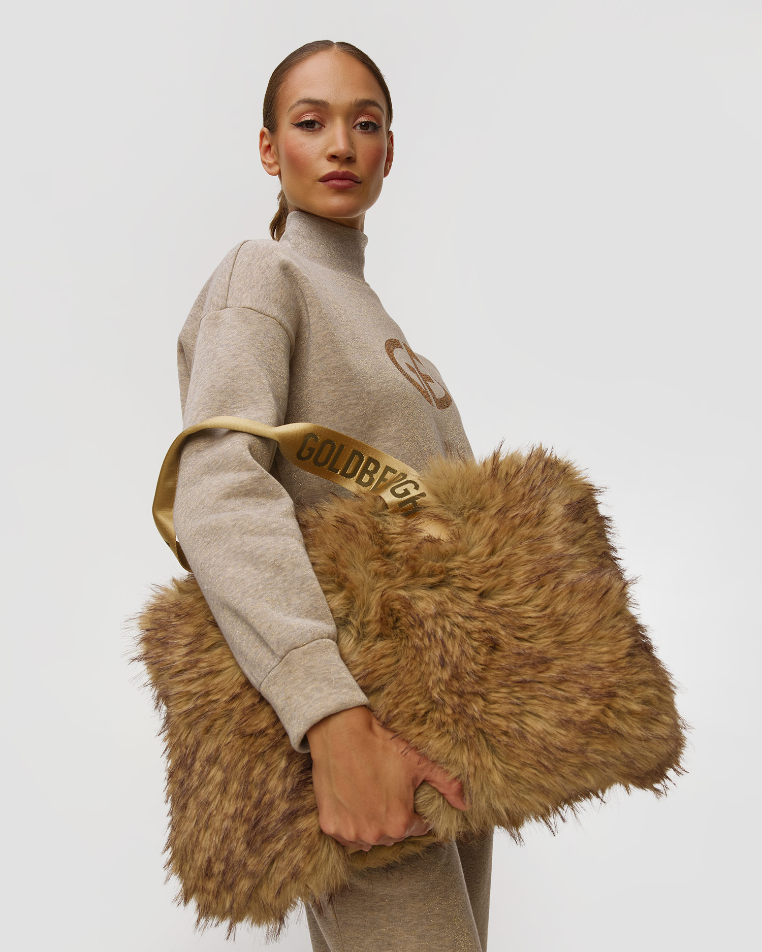 Sac shopper caramel pour femmes Goldbergh Mia