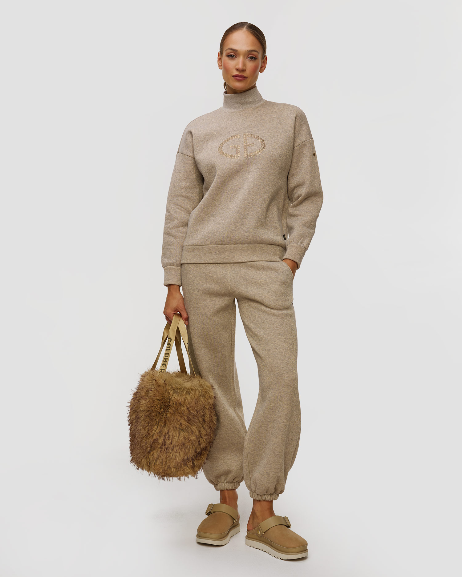 Sac shopper caramel pour femmes Goldbergh Mia