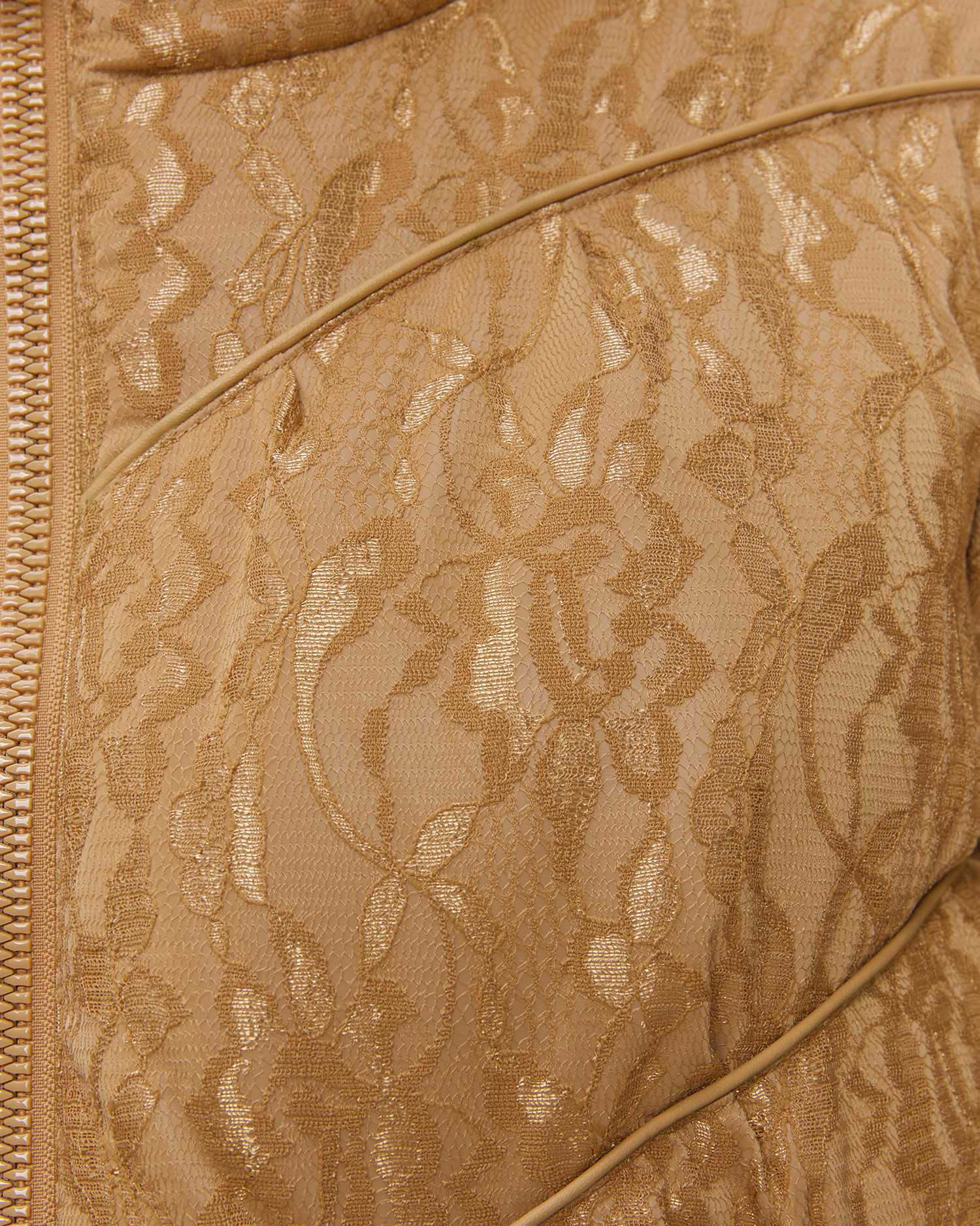 Dámska zlatá čipkovaná lyžiarska bunda Goldbergh GOLD Exclusive Fiora