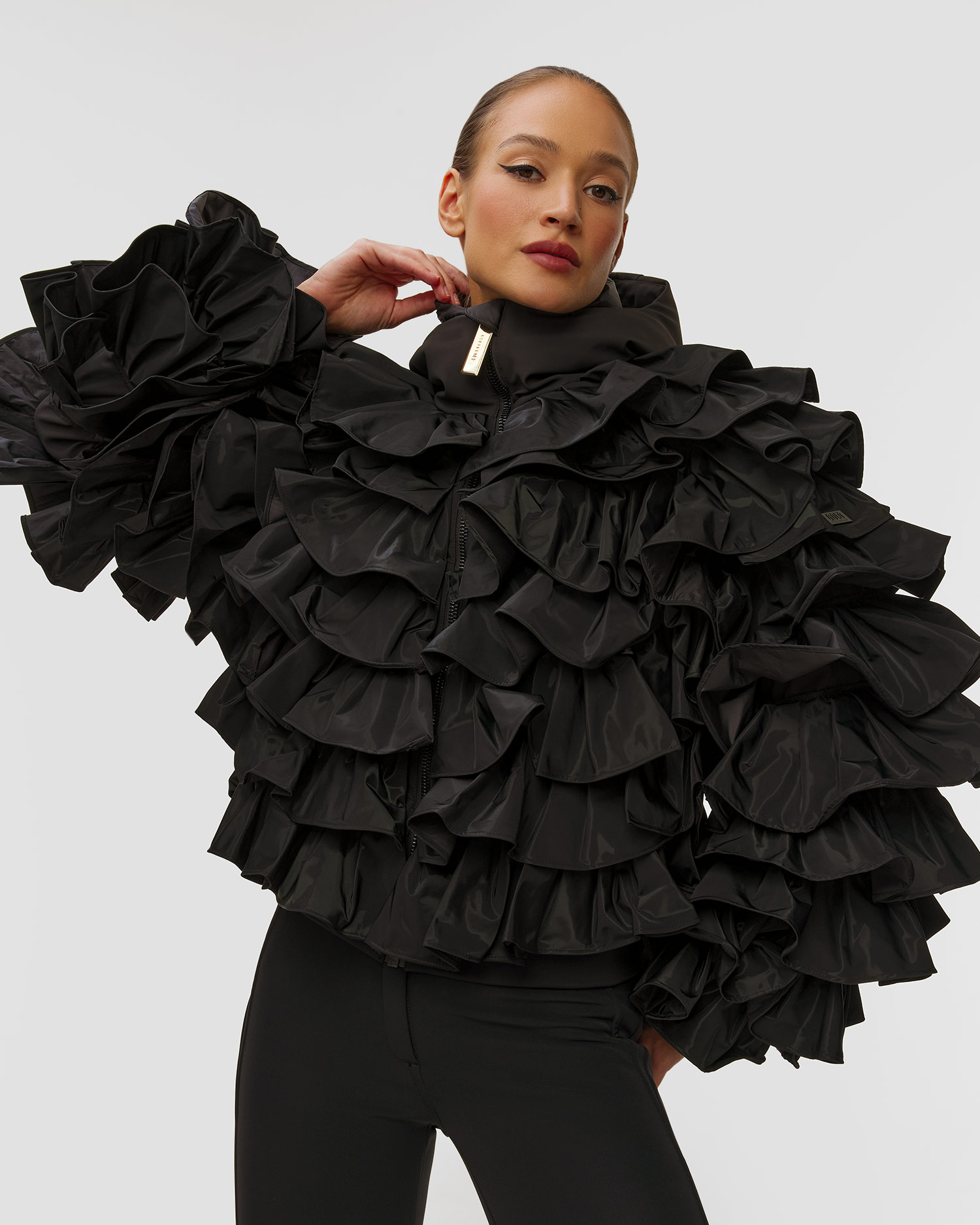 Dámska lyžiarska Couture bunda s volánikmi Goldbergh GOLD Exclusive Isadora