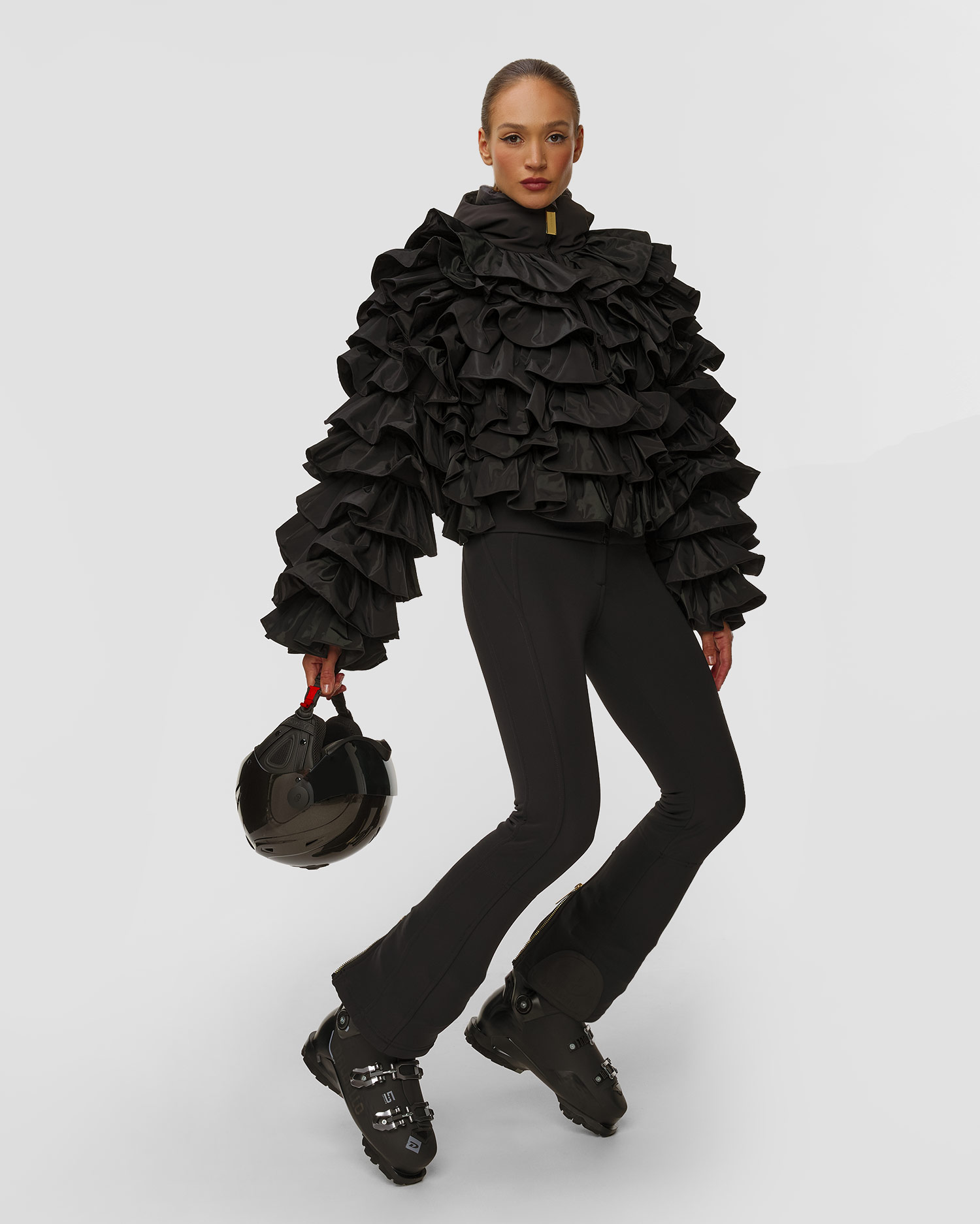 Dámska lyžiarska Couture bunda s volánikmi Goldbergh GOLD Exclusive Isadora