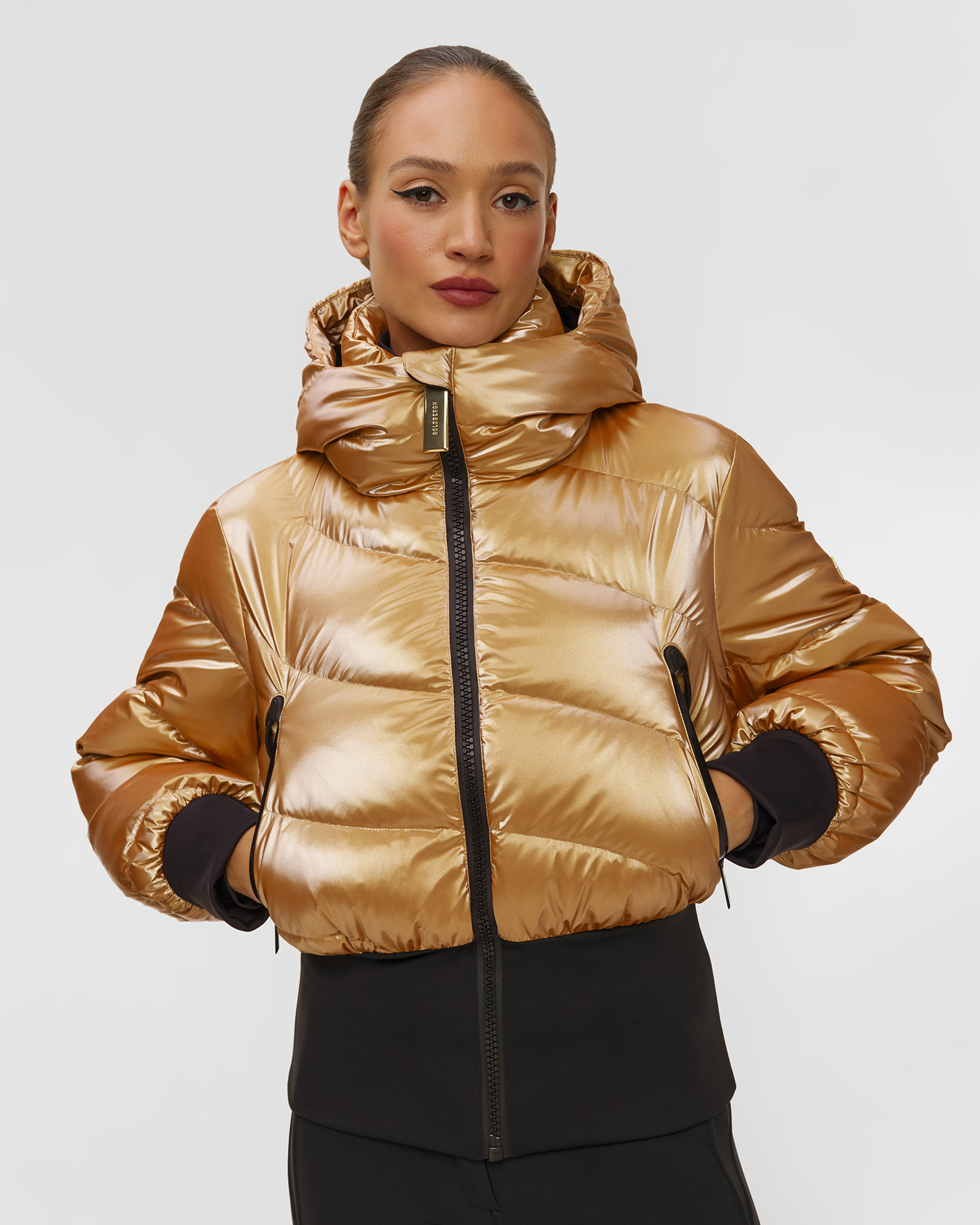 Zlatá páperová bunda Goldbergh GOLD Exkluzívna Fusilli