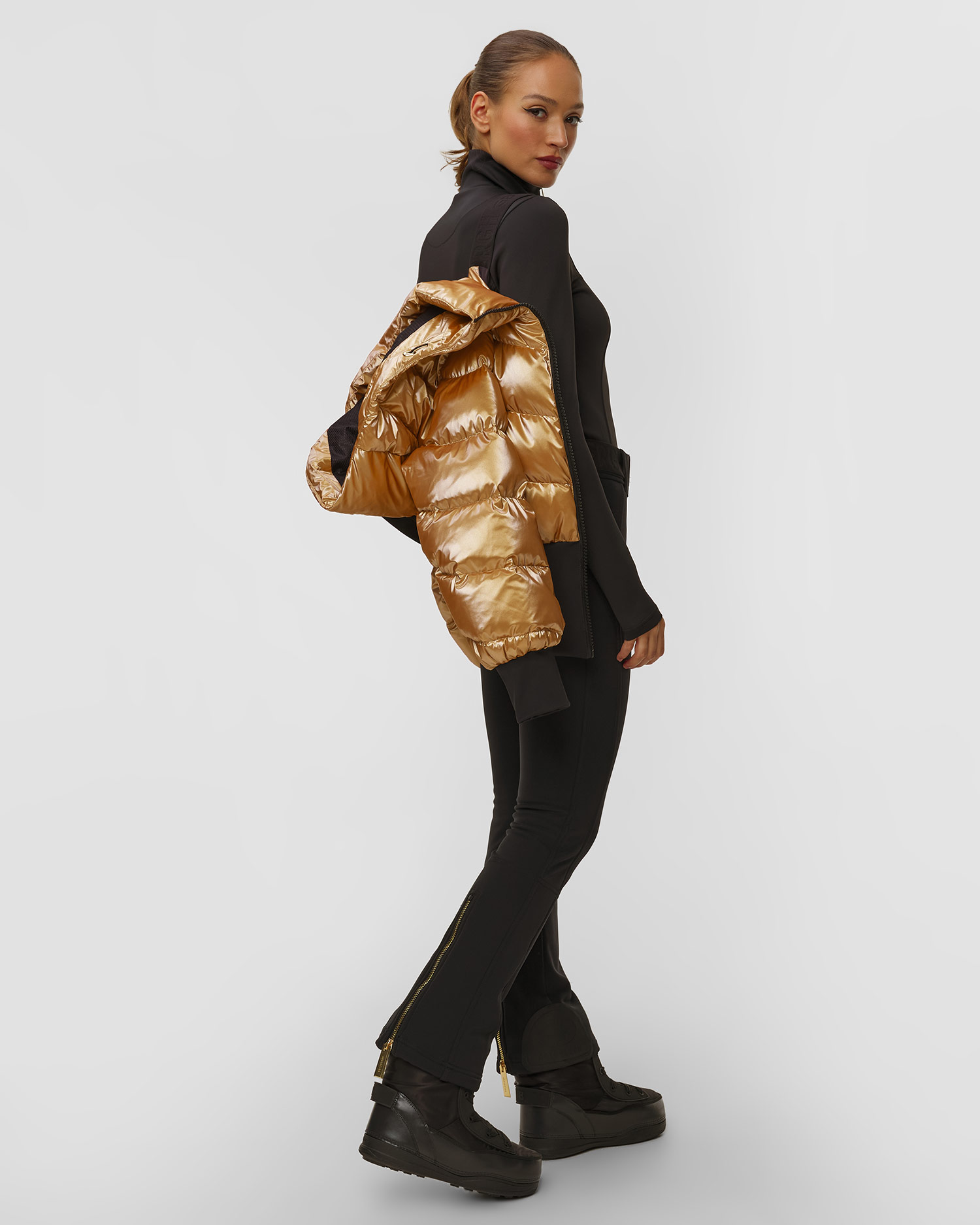 Zlatá páperová bunda Goldbergh GOLD Exkluzívna Fusilli