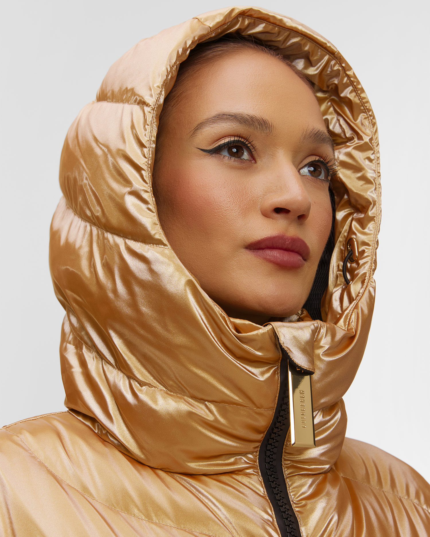 Zlatá páperová bunda Goldbergh GOLD Exkluzívna Fusilli