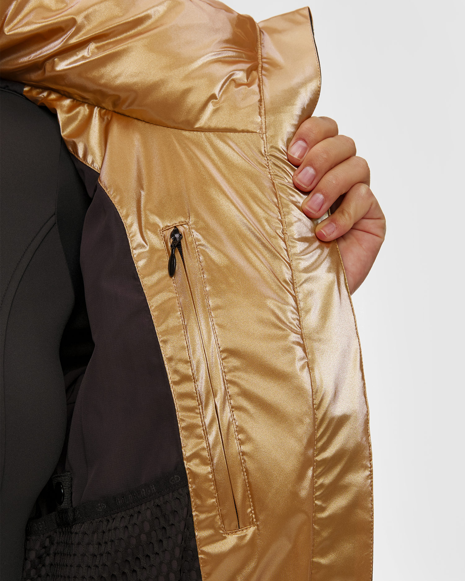 Zlatá páperová bunda Goldbergh GOLD Exkluzívna Fusilli