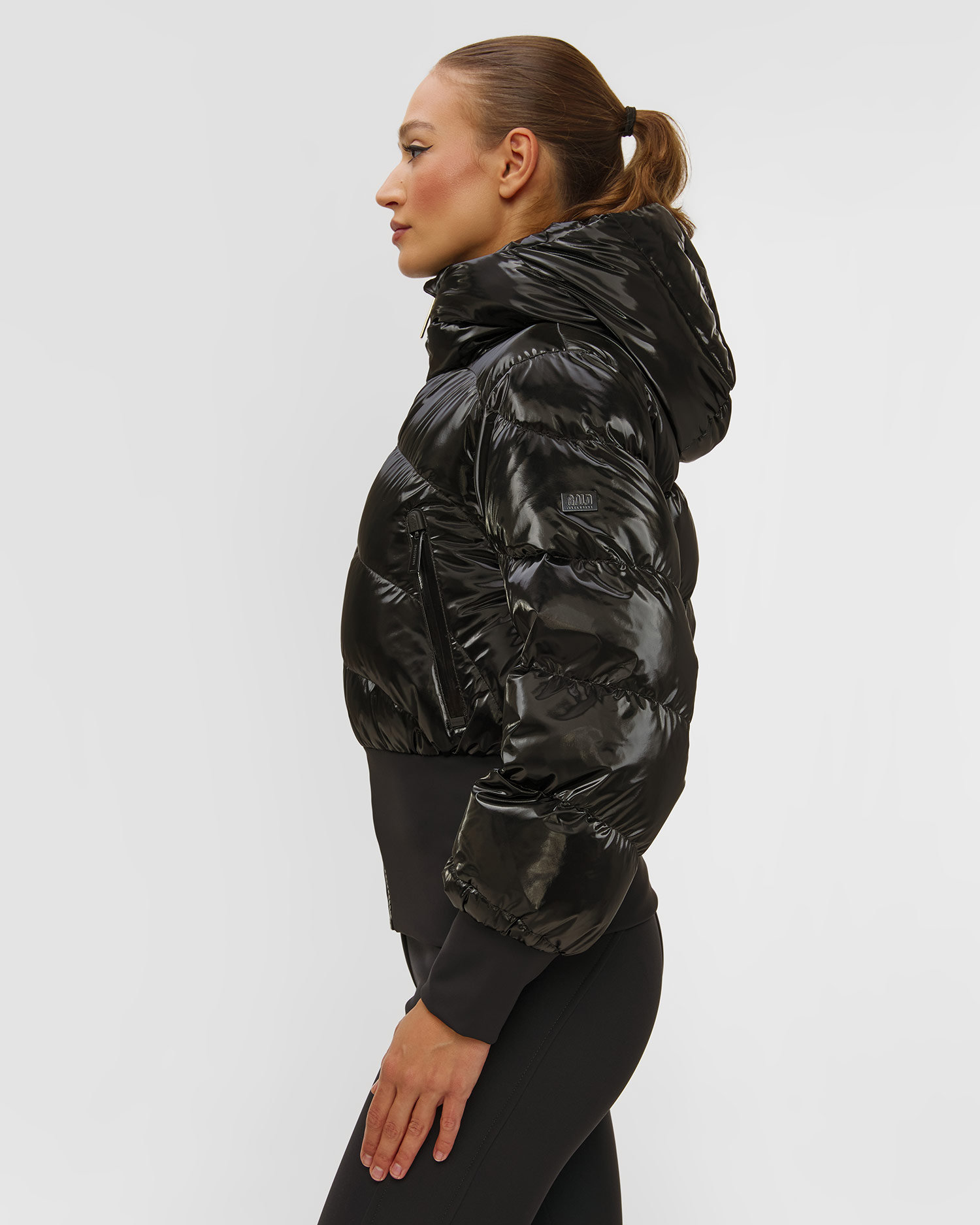 Čierna lyžiarska páperová bunda Goldbergh GOLD Exclusive Fusilli