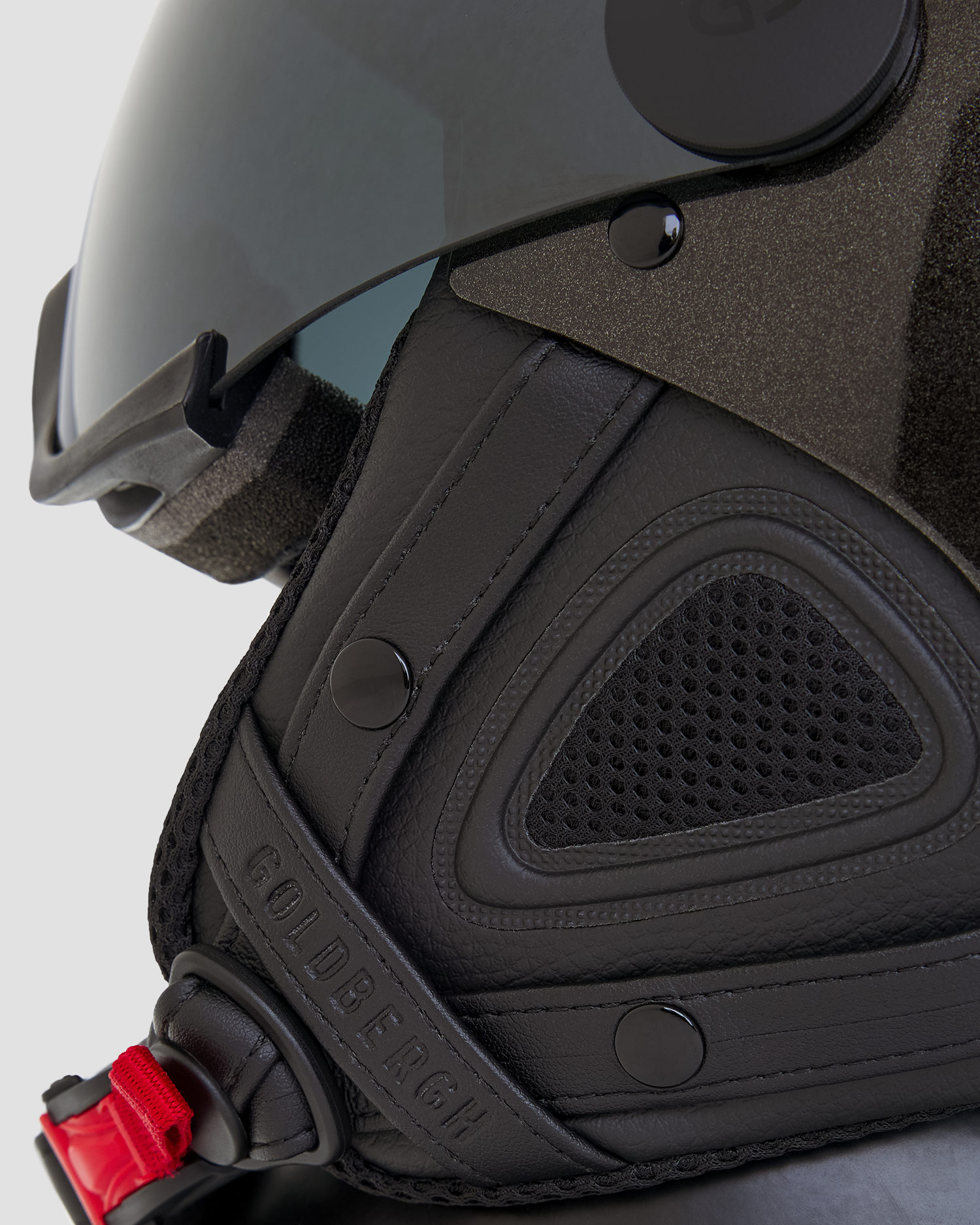 Cască neagră de schi pentru femei Goldbergh GOLD Exclusive Glitz