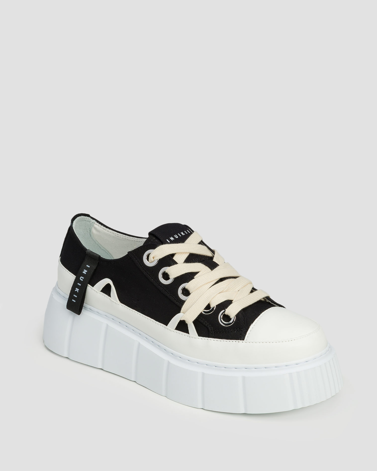 Women's black shoes Inuikii Matilda Canvas Low