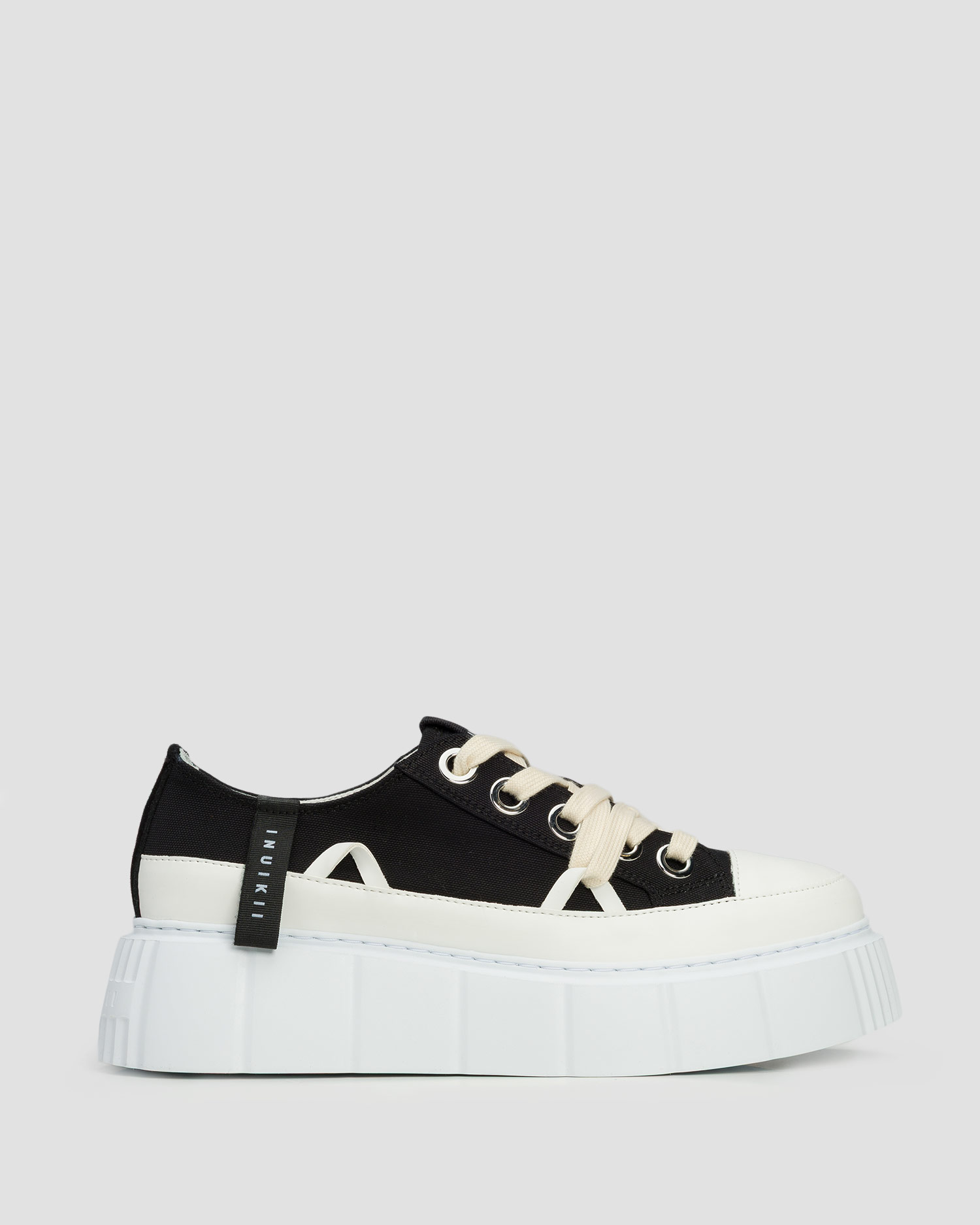 Women's black shoes Inuikii Matilda Canvas Low