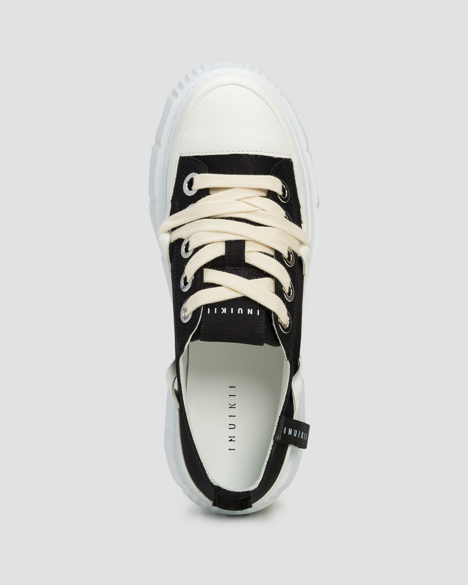 Women's black shoes Inuikii Matilda Canvas Low