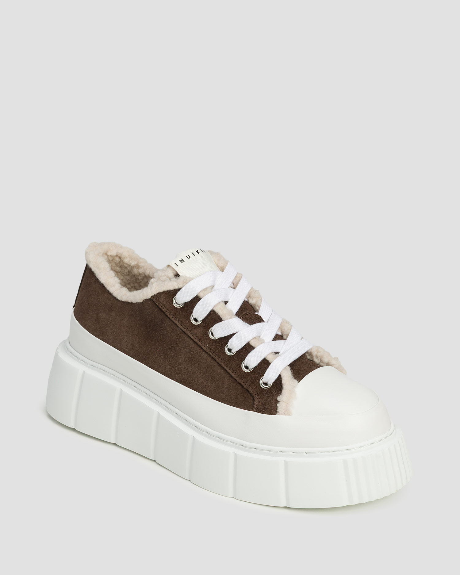 Women's brown sneakers Inuikii Matilda Curly