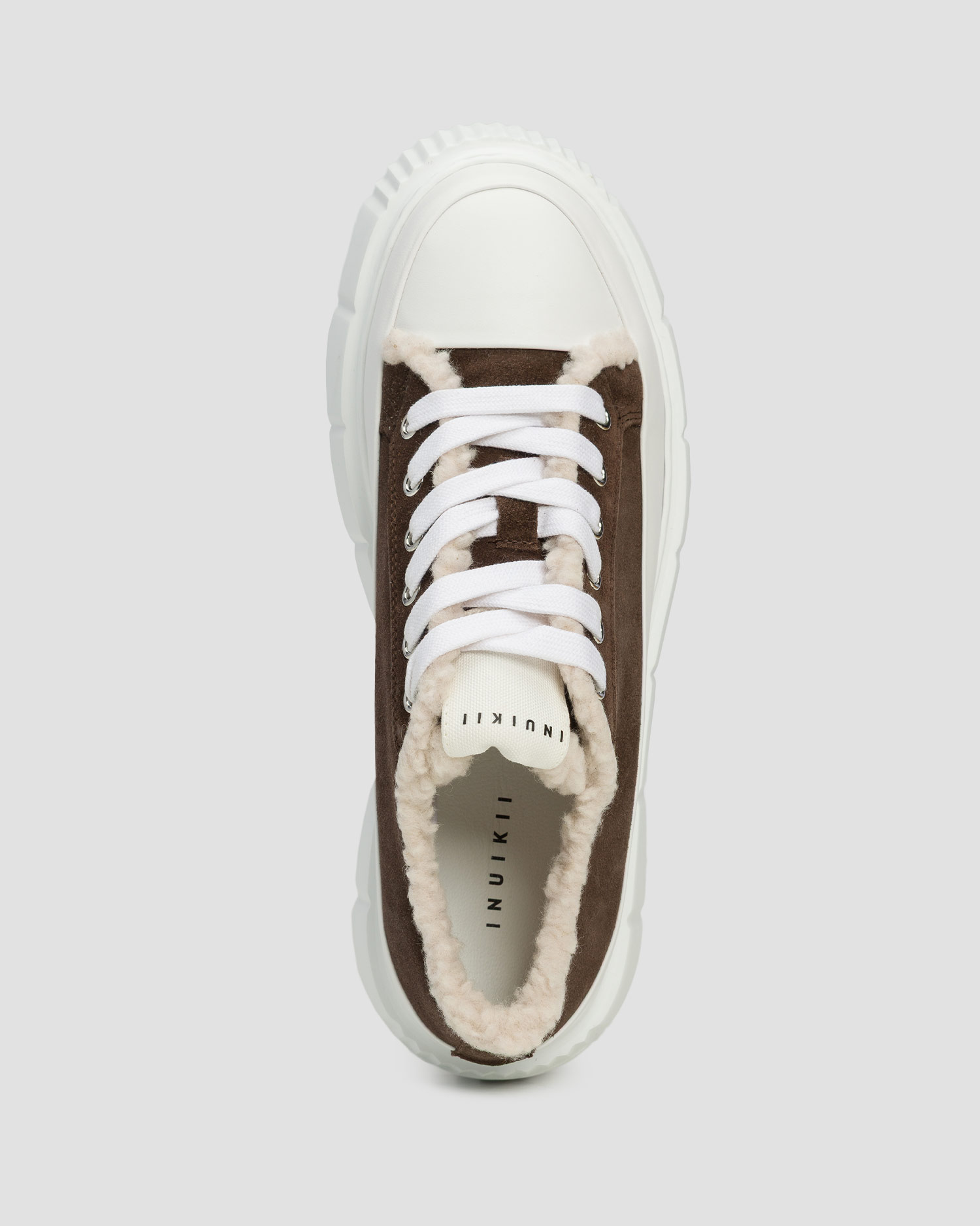 Women's brown sneakers Inuikii Matilda Curly