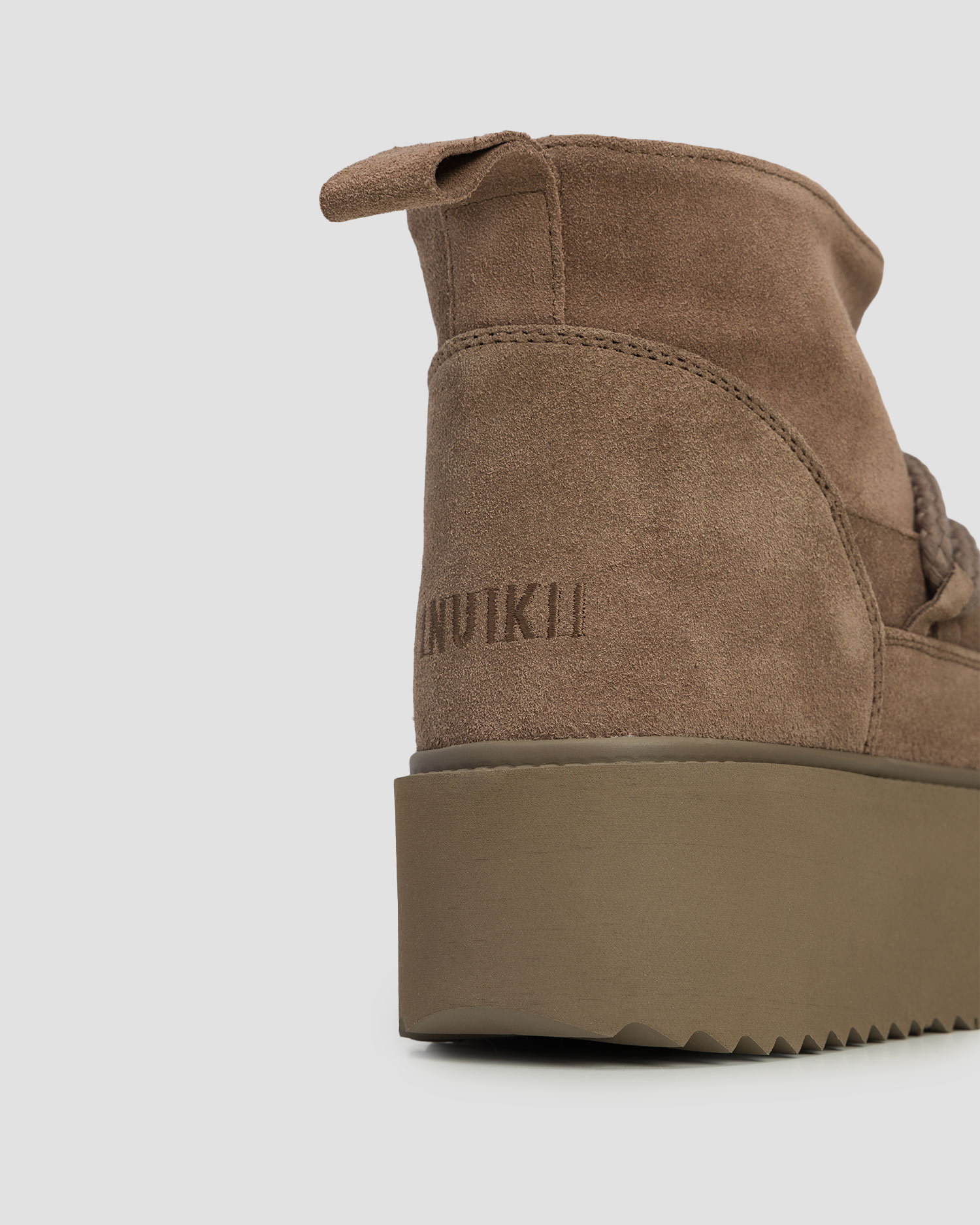 Pantofi maro pentru femei Inuikii Classic Low Platform 