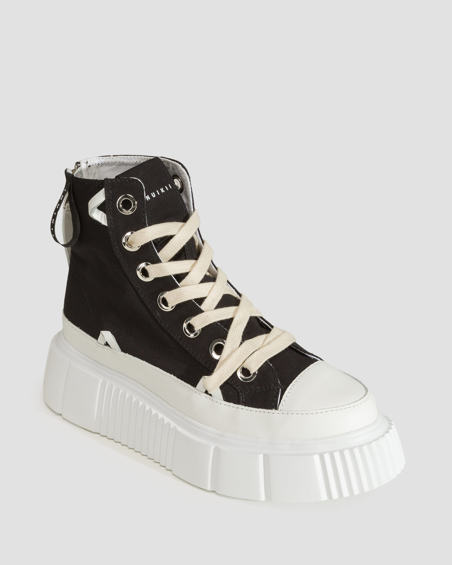 Women's black sneakers Inuikii Matilda Canvas High 23