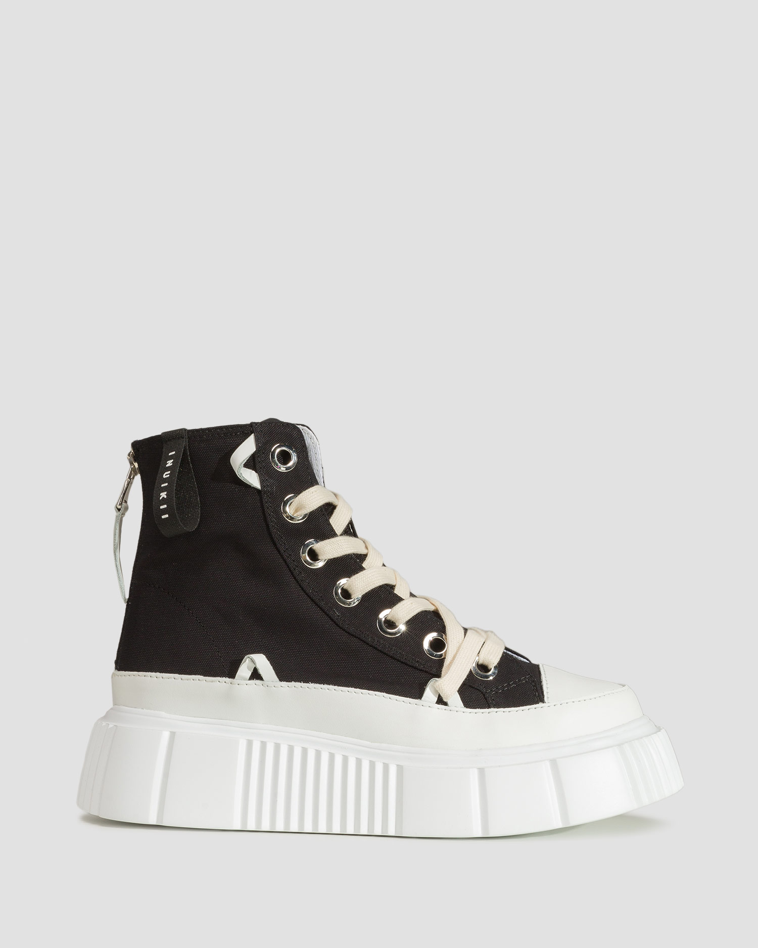 Women's black sneakers Inuikii Matilda Canvas High 23