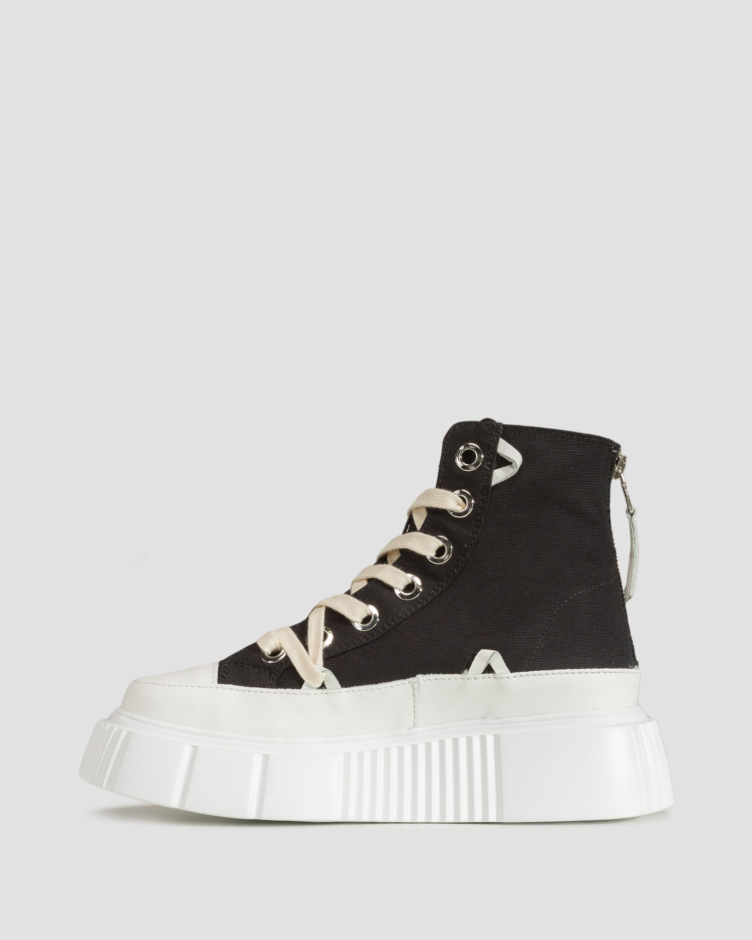 Women's black sneakers Inuikii Matilda Canvas High 23