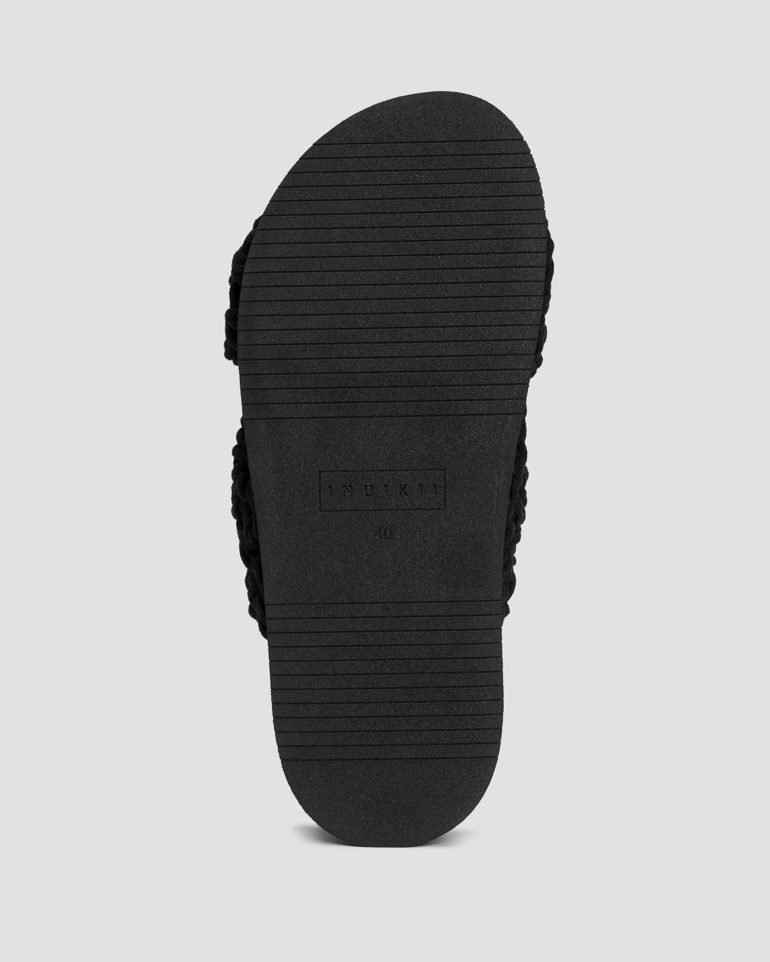Ciabatte nere con plateau da donna Inuikii Woven Stones Platform