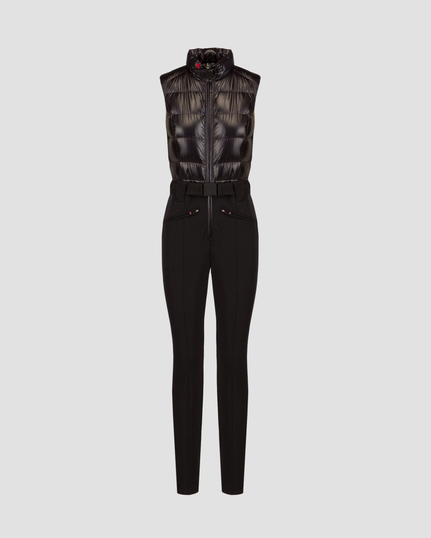 Combinaison de ski noire sans manches pour femmes Perfect Moment Super Star