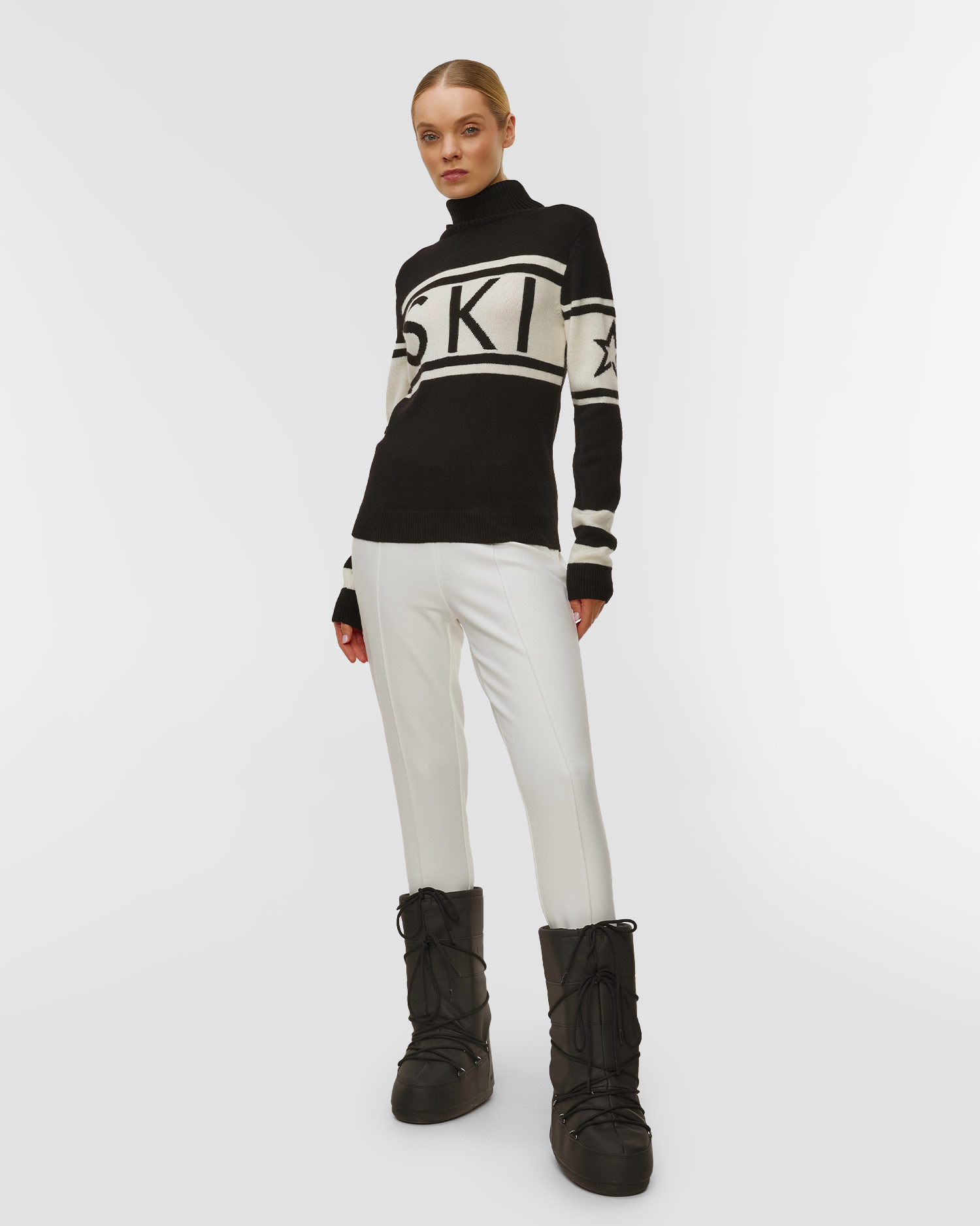 Perfect Moment Schild Damenpullover aus Wolle in Schwarz