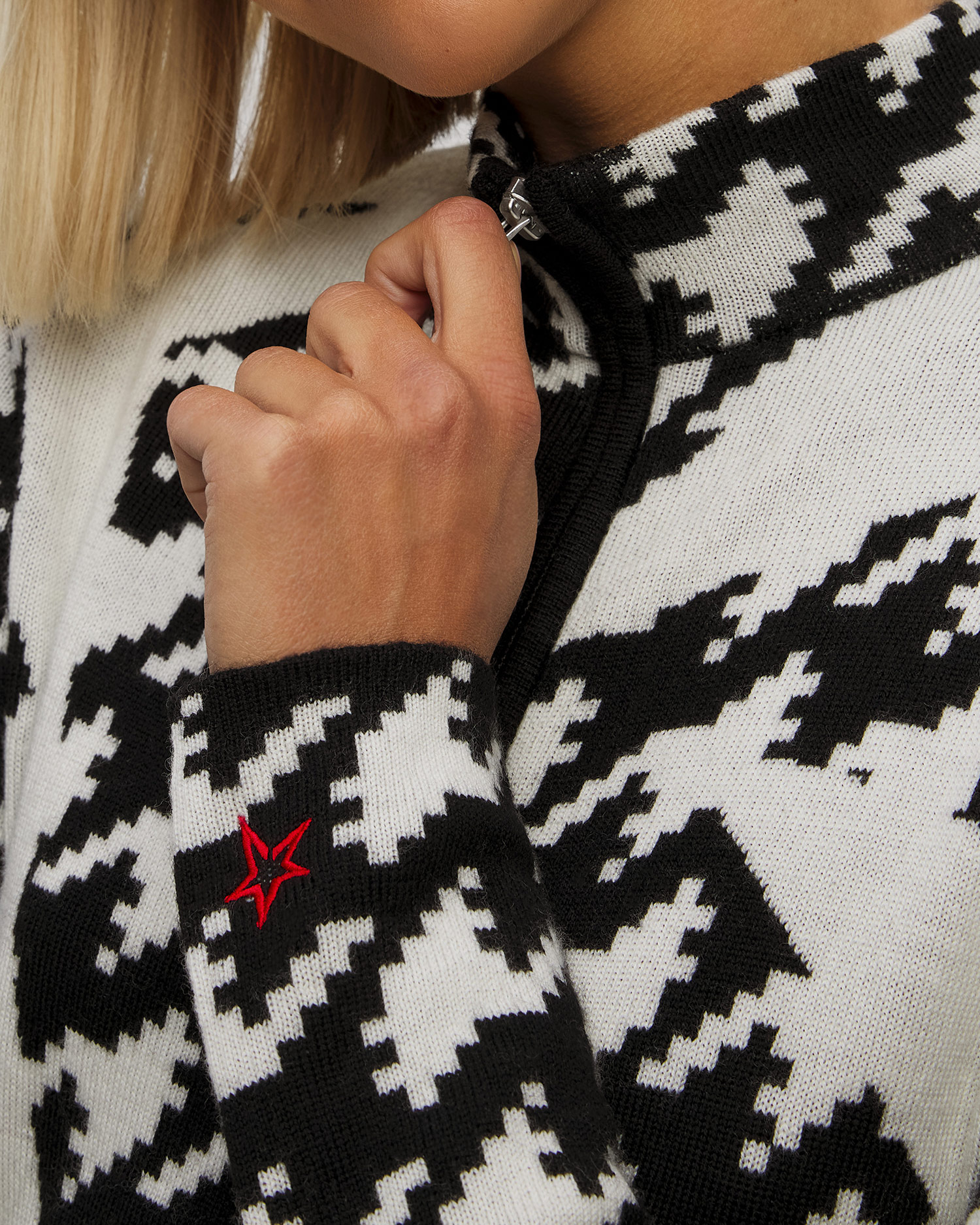 Salopetă din lână pentru femei Perfect Moment Houndstooth Star