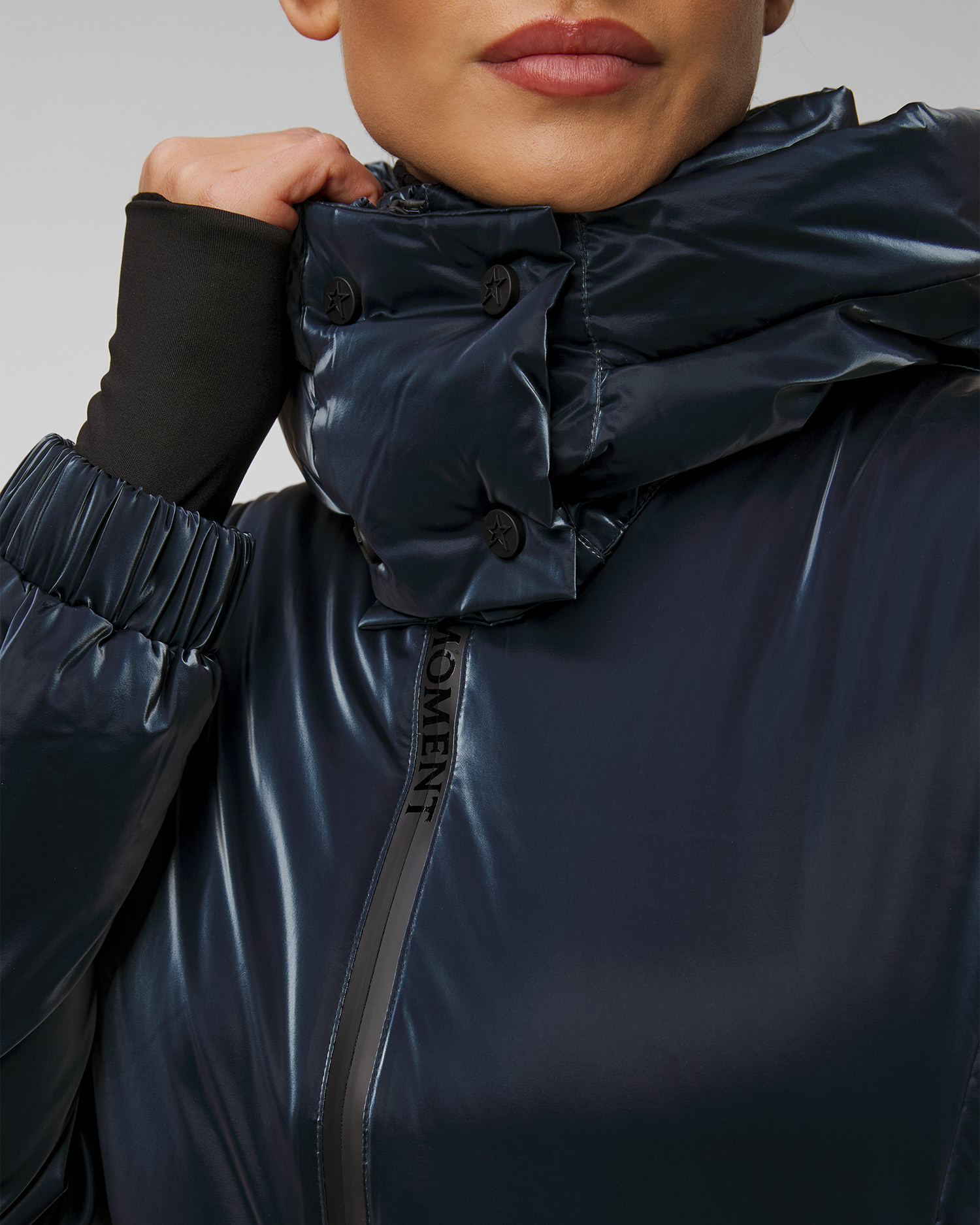 Veste de ski bleu marine pour femmes Perfect Moment Candice Ski Parka