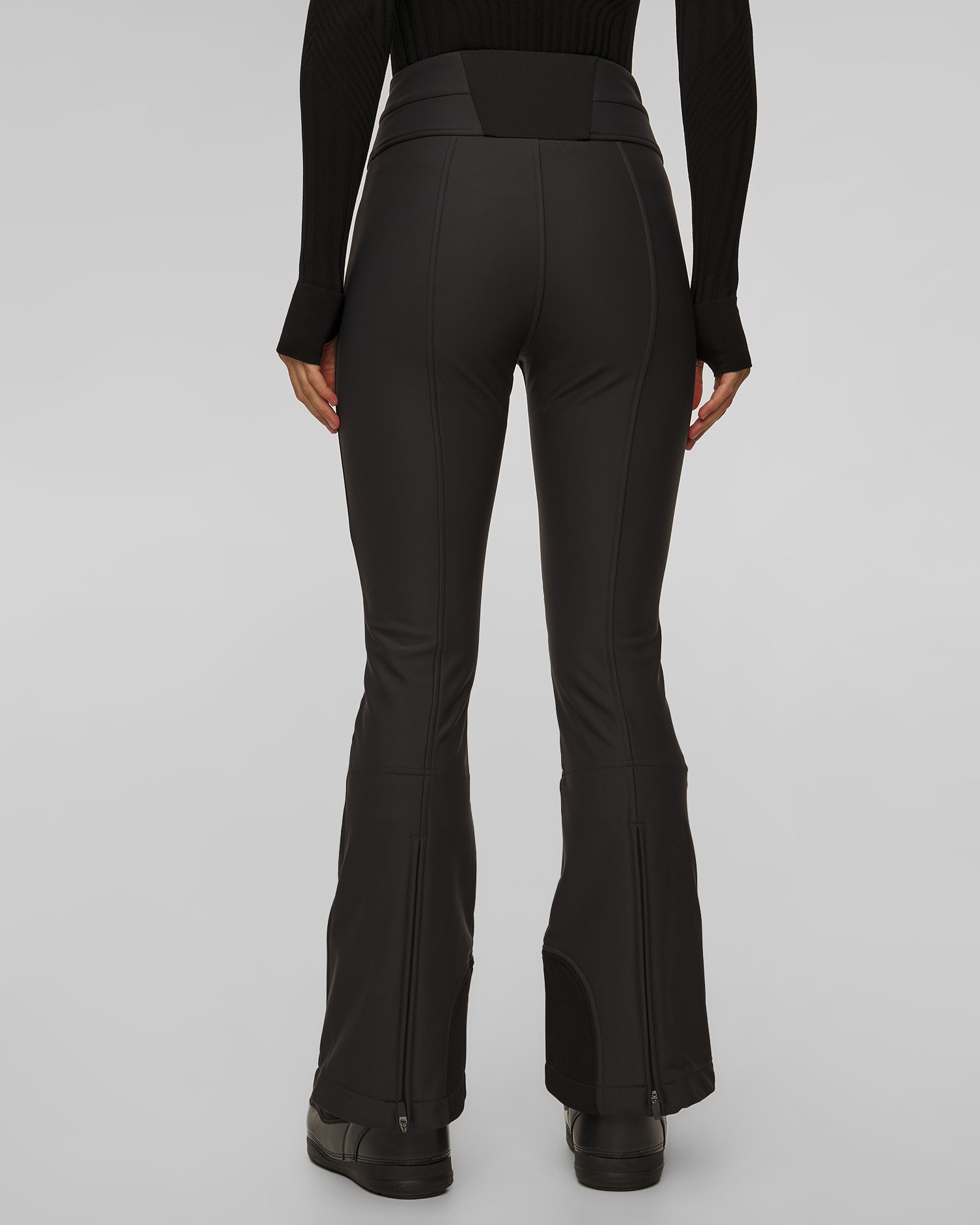 Dámske čierne lyžiarske nohavice Perfect Moment Aurora High Waist Flare Ski Pant