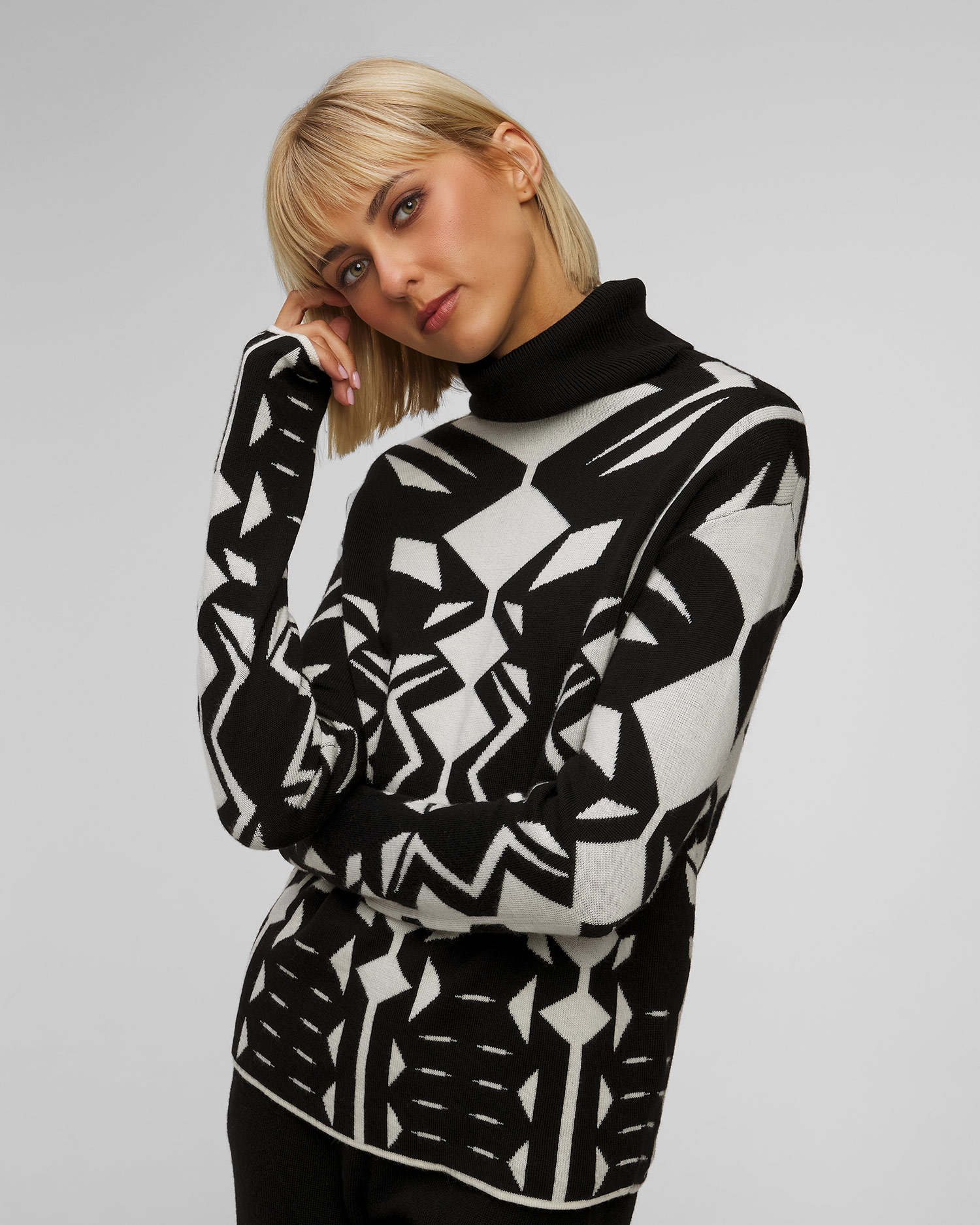 Maglione di lana da donna Perfect Moment Geometric