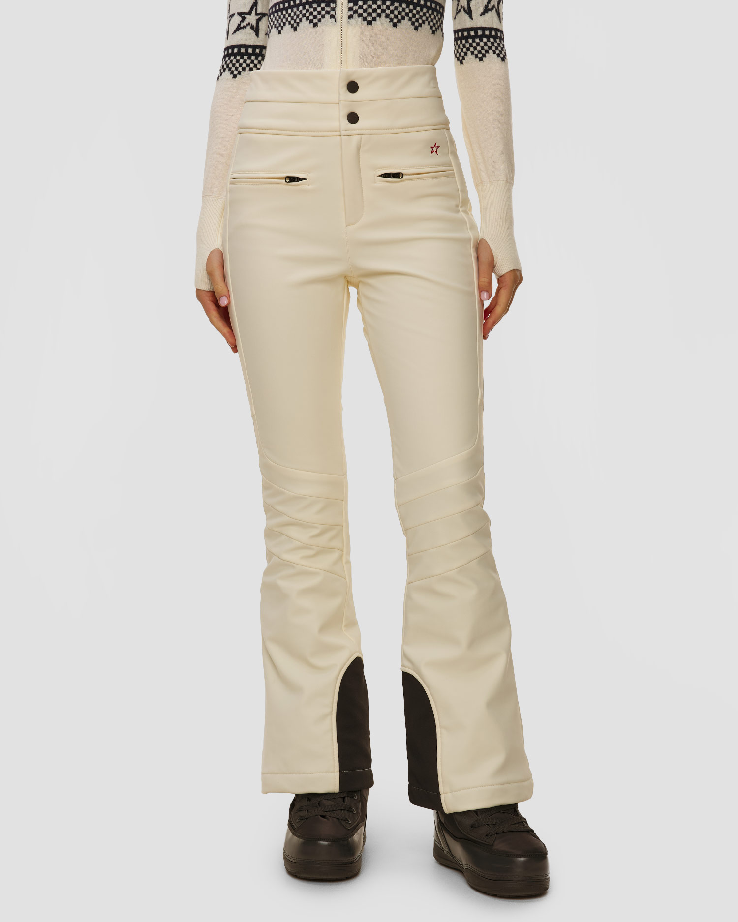 Perfect Moment Aurora Hw Ski Pant Damen-Skihose in Weiß, Farbe/Muster: Biały