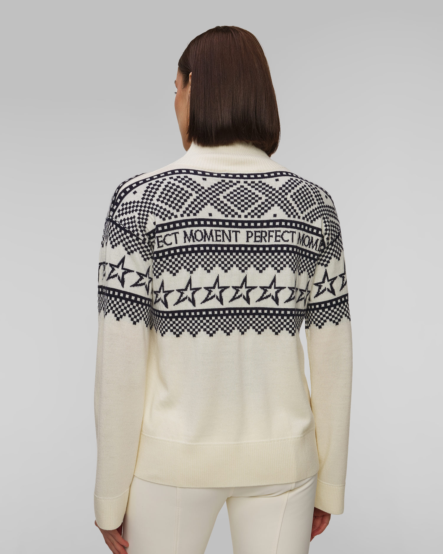 Pulover cu guler înalt din lână pentru femei Perfect Moment Holiday Roll Neck