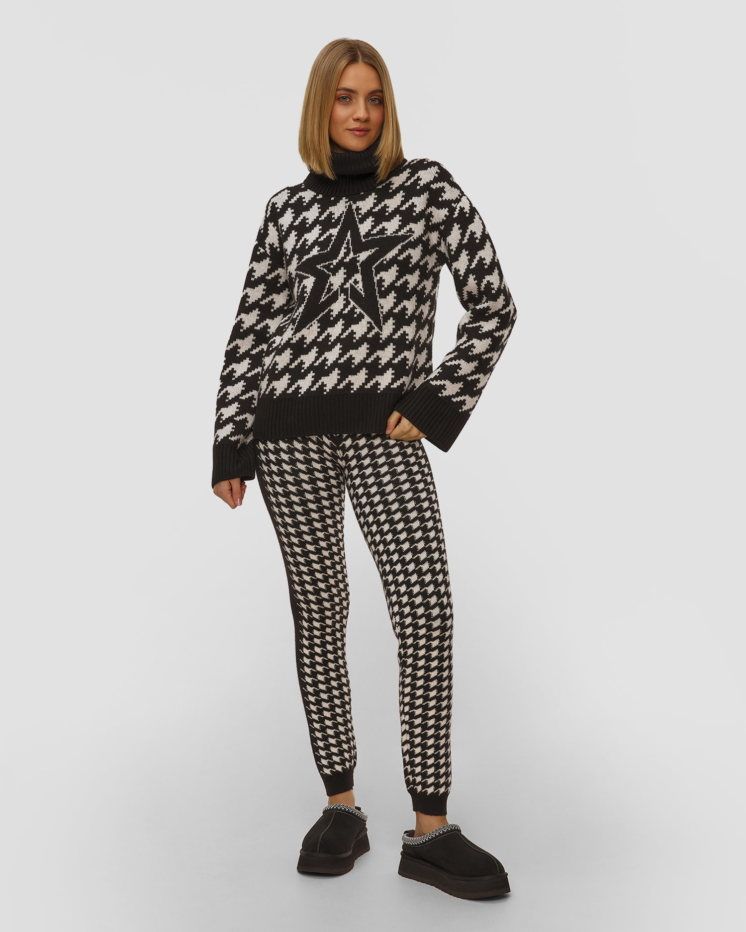 Dámsky vlnený sveter Perfect Moment Chunky Houndstooth Sweater