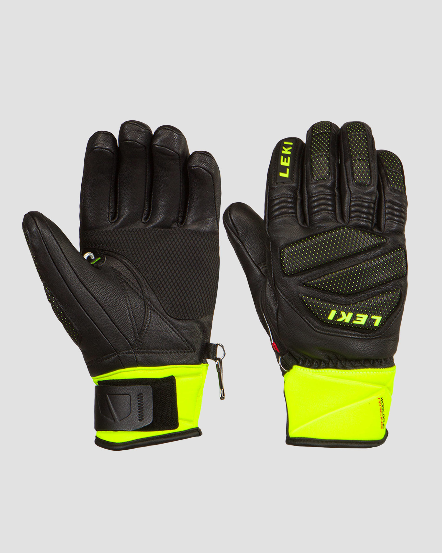 Lyžiarske rukavice LEKI WORLDCUP RACE DOWNHILL S 649806301-blackicelemon |  S'portofino