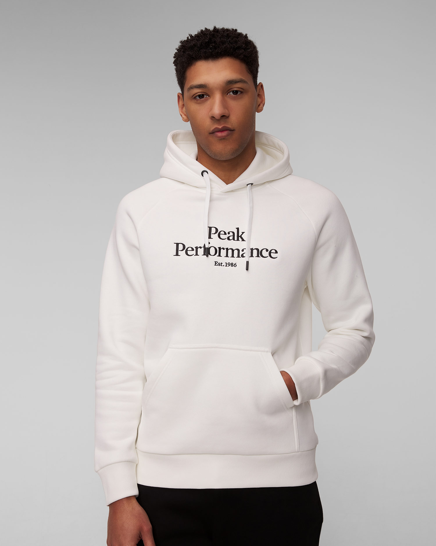 Men's hoodie Peak Performance Original, Color/Pattern: Biały