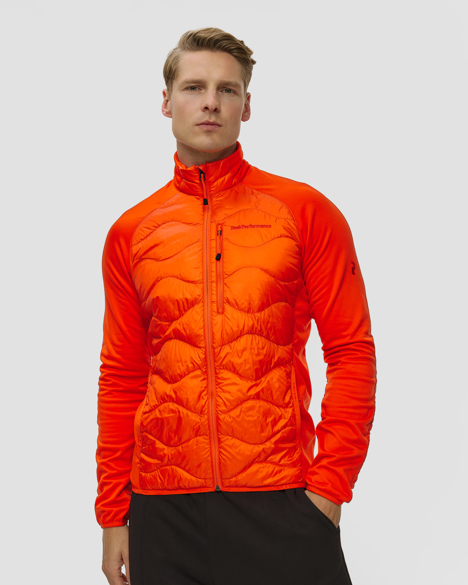Kurtka hybrydowa męska Peak Performance Helium Down Hybrid Jacket Men pomarańczowa