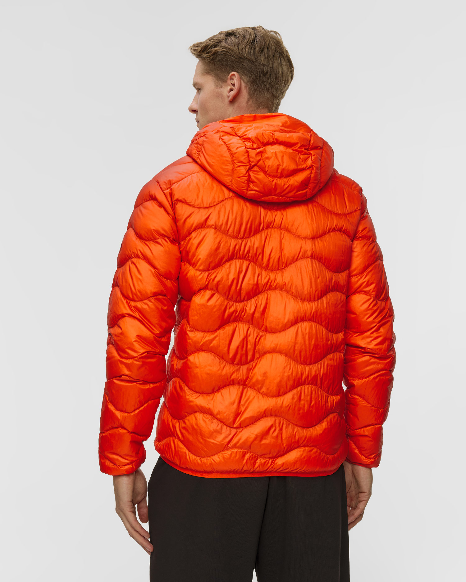 Pánska páperová bunda Peak Performance Helium Down Hood Jacket Men oranžová
