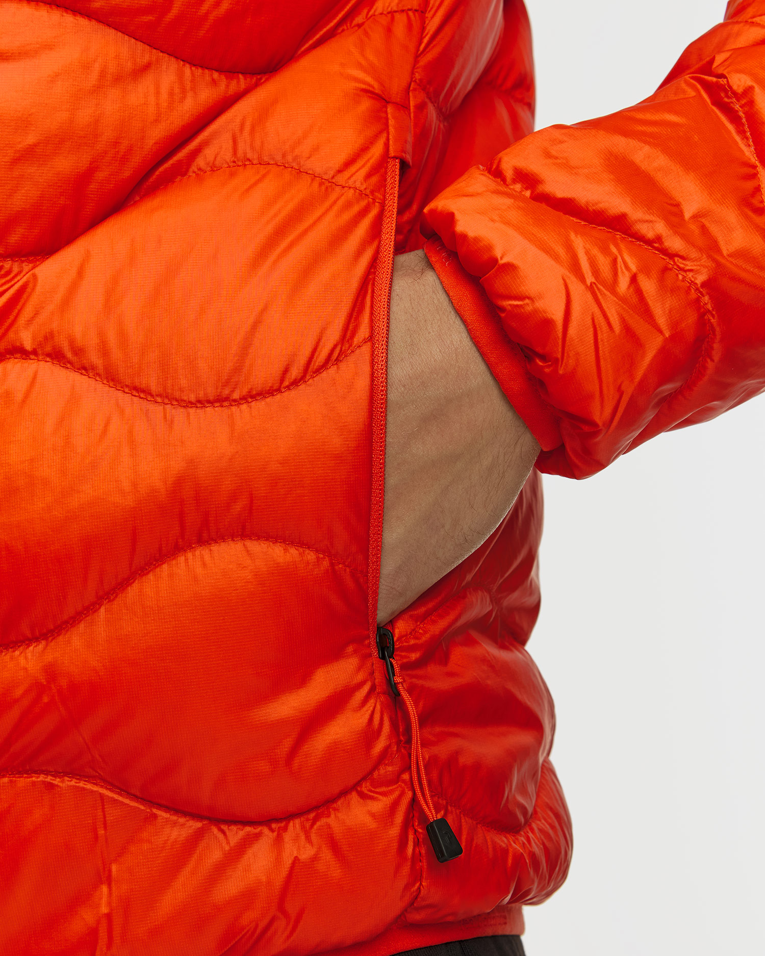 Pánska páperová bunda Peak Performance Helium Down Hood Jacket Men oranžová