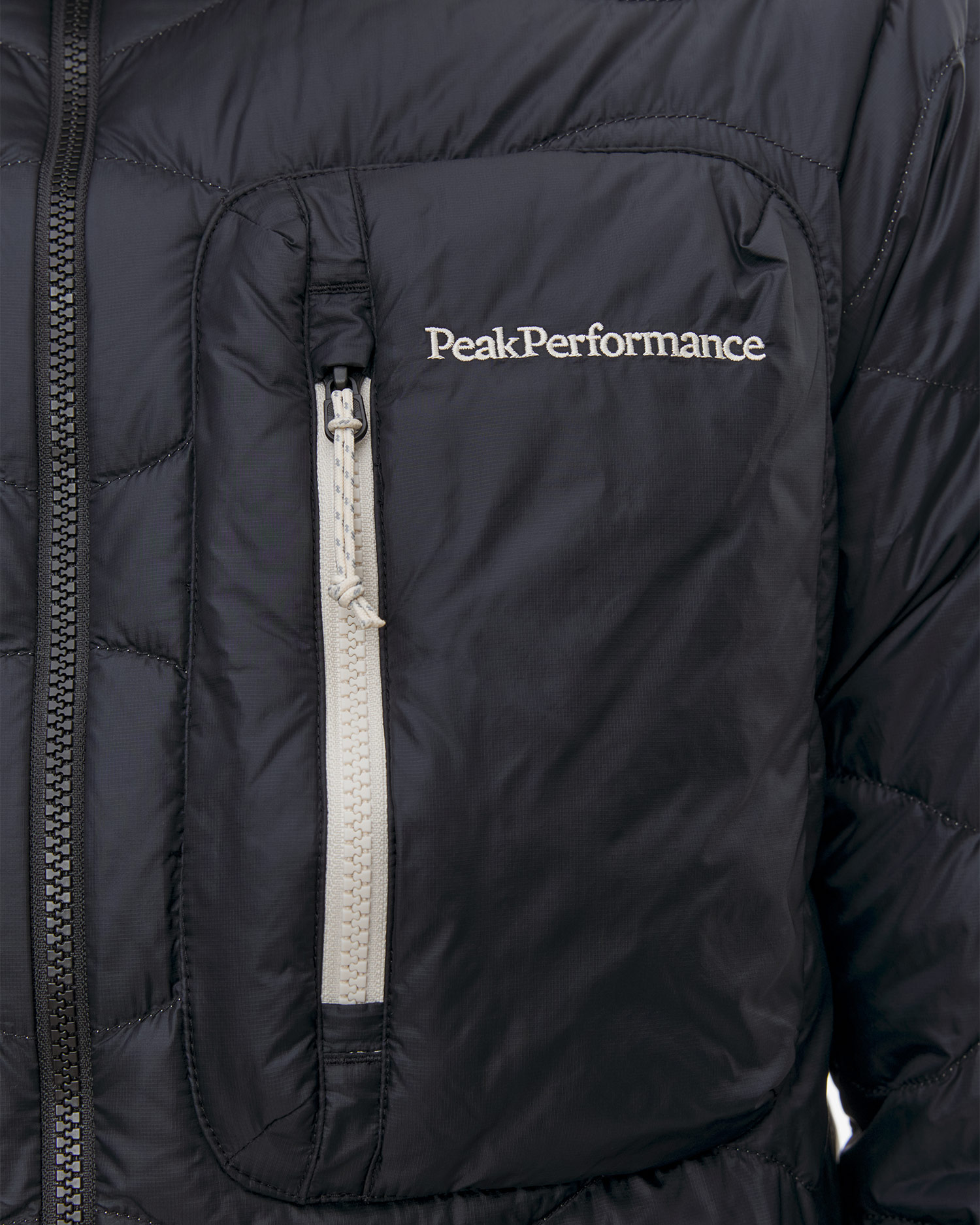 Pánska páperová bunda Peak Performance M Helium Utility Down Hood čierna