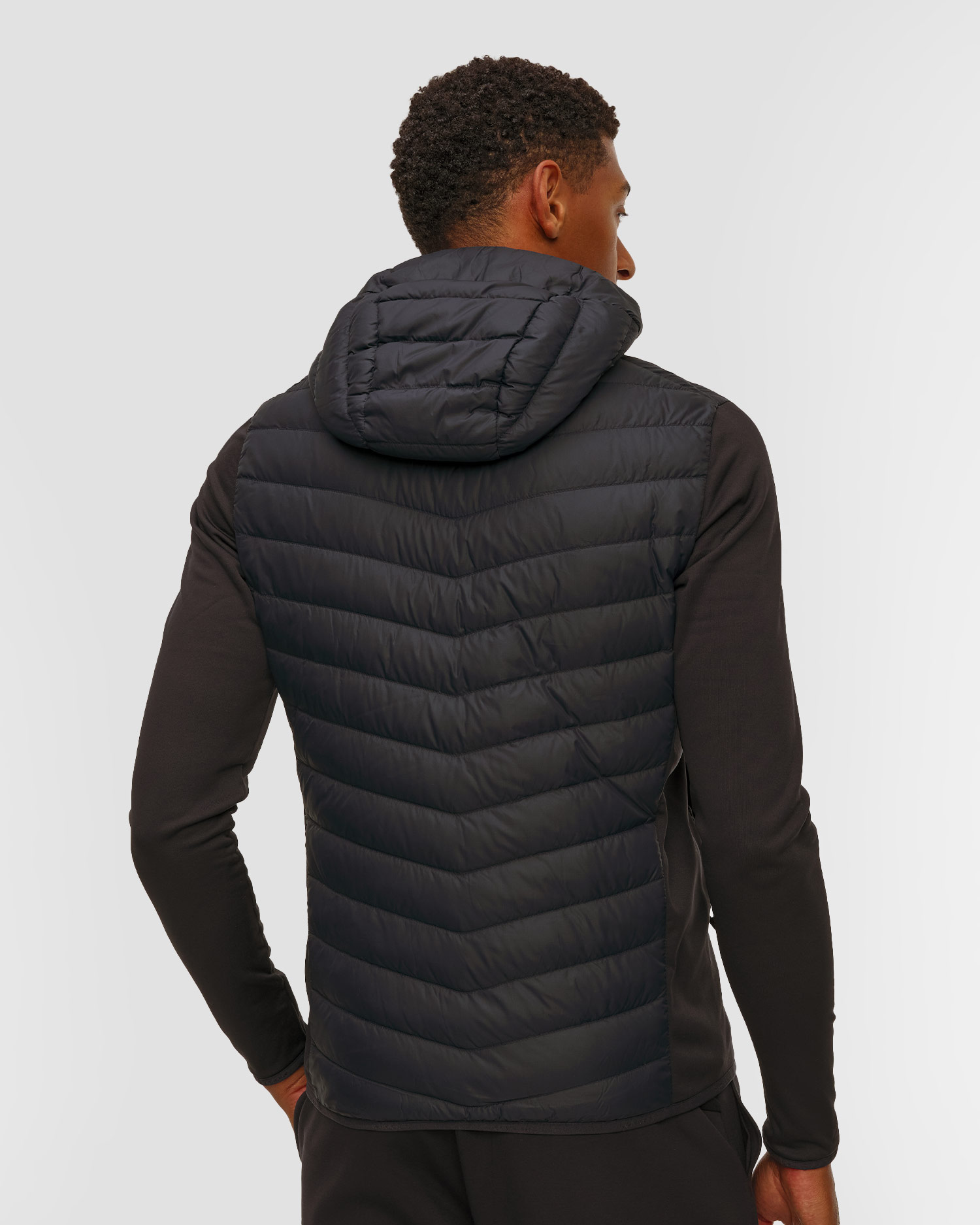 Pánska bunda Peak Performance Frost Down Hybrid Hood